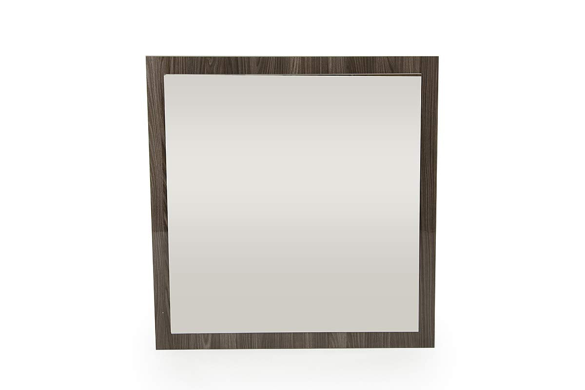 41" Gray Square Framed Mounted Accent Mirror