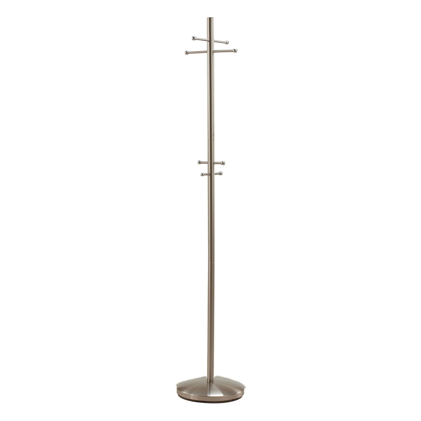 67" Brushed Steel Coat Rack