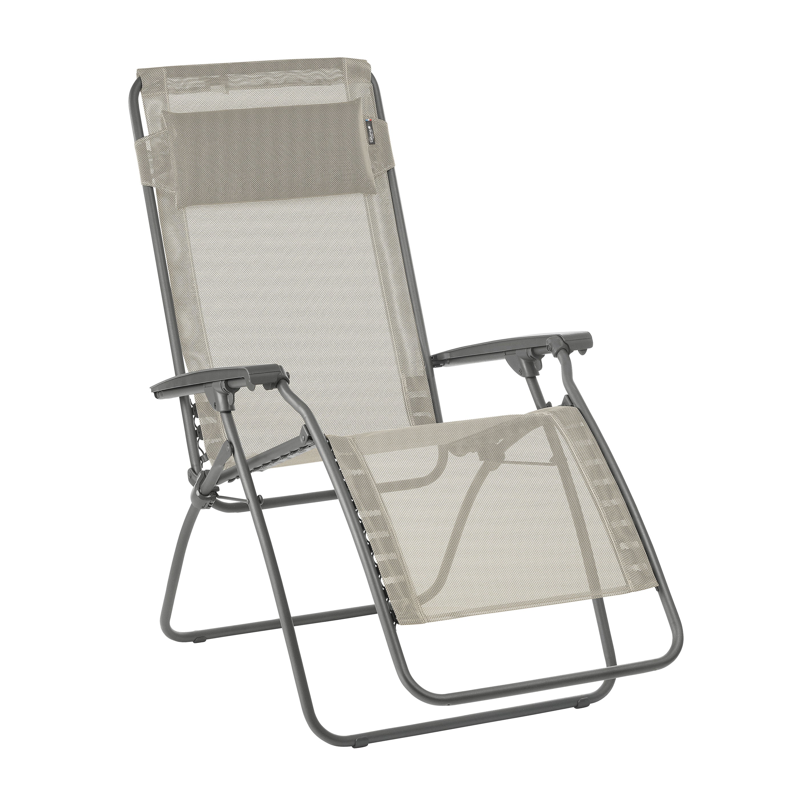 27" Gray Steel Outdoor Zero Gravity Chair