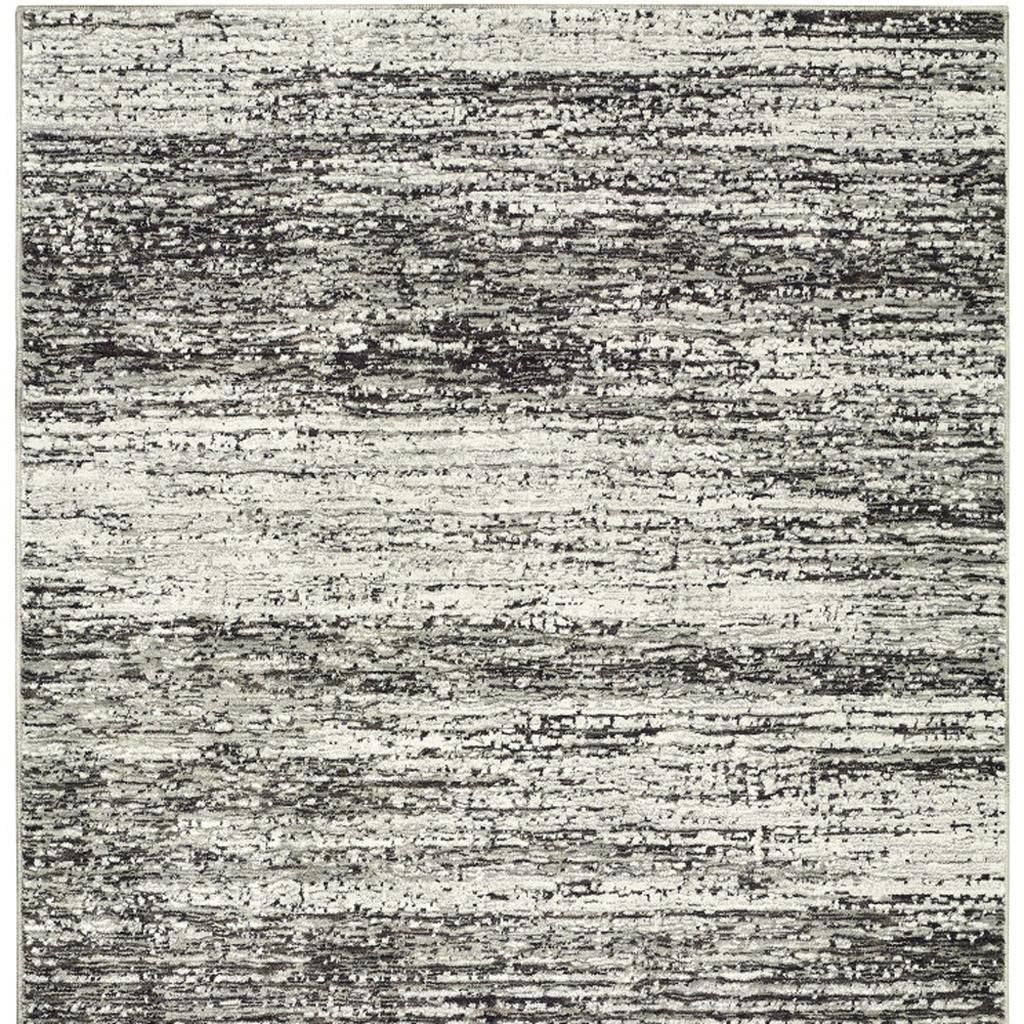 5' X 8' Ash And Slate Abstract Area Rug