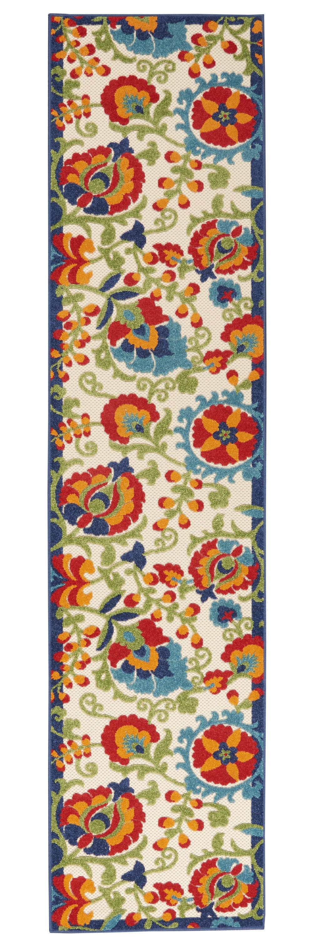 10' Green And Ivory Indoor Outdoor Area Rug