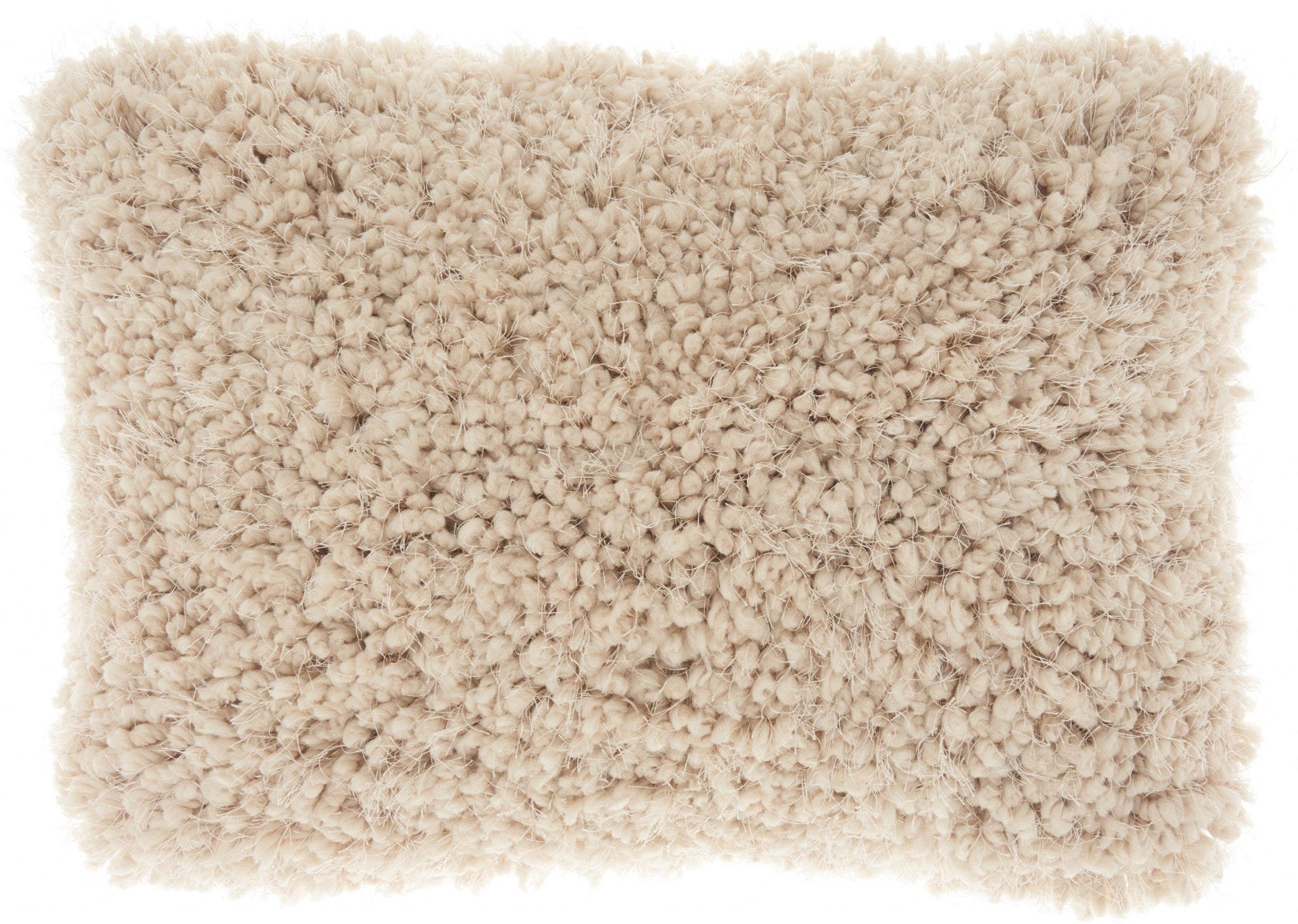 14" X 20" Beige Fabric Lumbar Throw Pillow