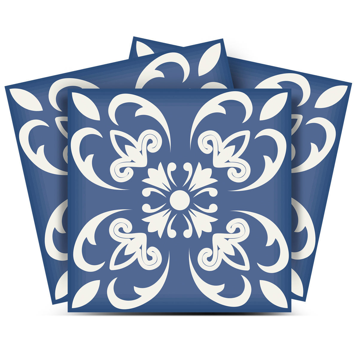 8" X 8" Wedgwood Blue And White  Peel And Stick Removable Tiles