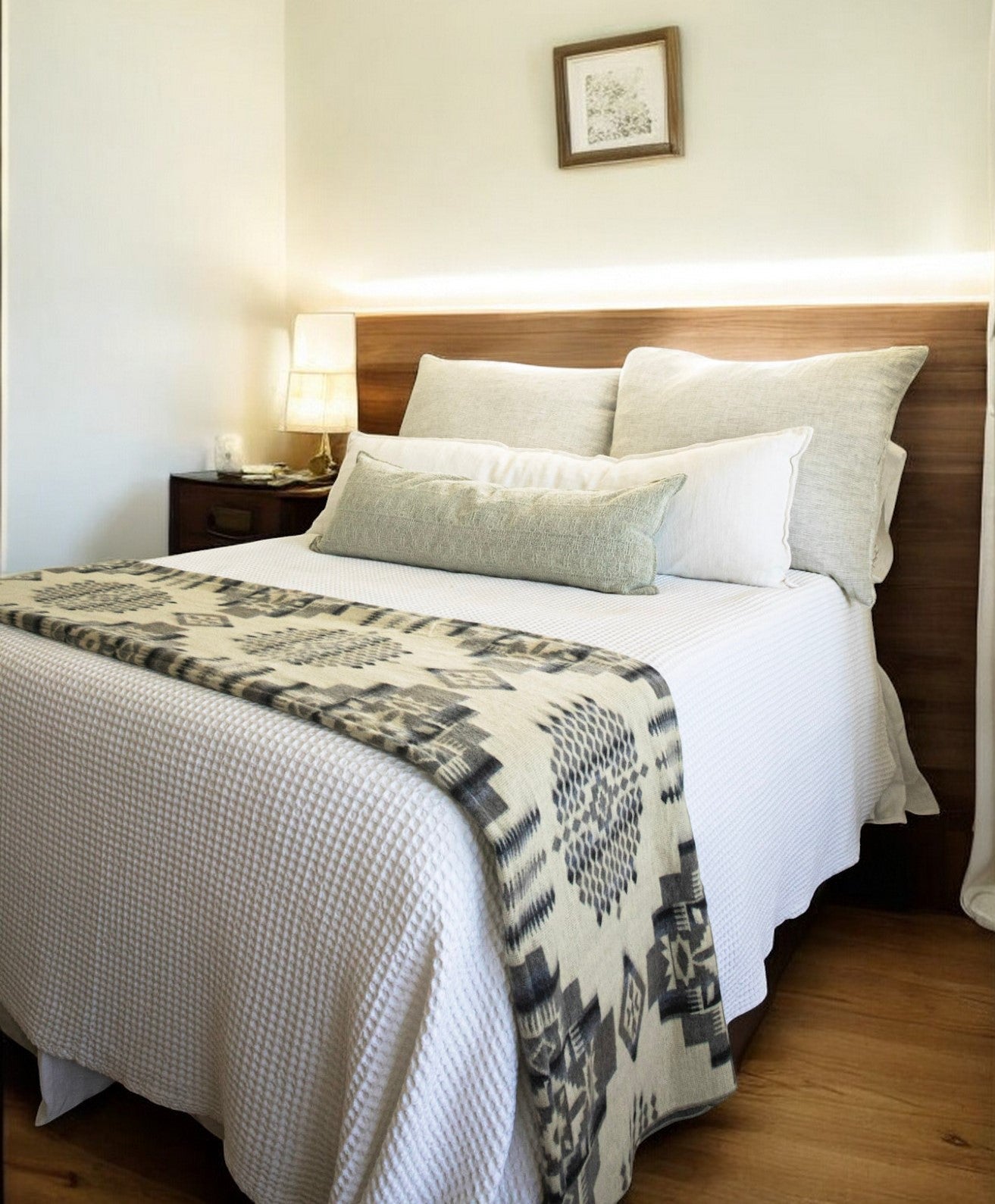 Ultra Soft Light Gray Southwest Handmade Blanket