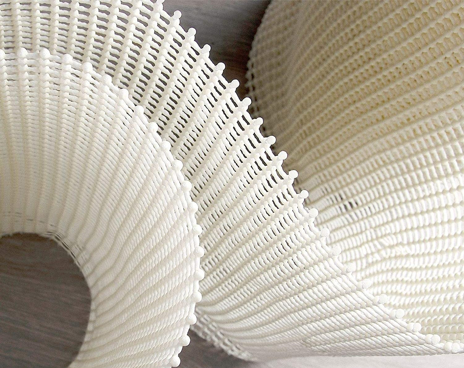 2' x 8' Ivory Striped Weave Non Slip Rug Pad