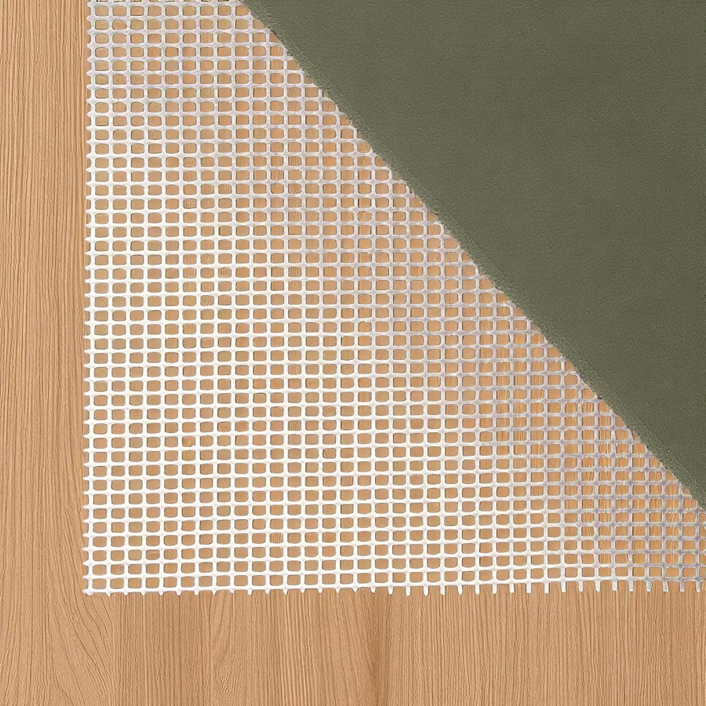 4' x 6' Ivory Striped Weave Non Slip Rug Pad