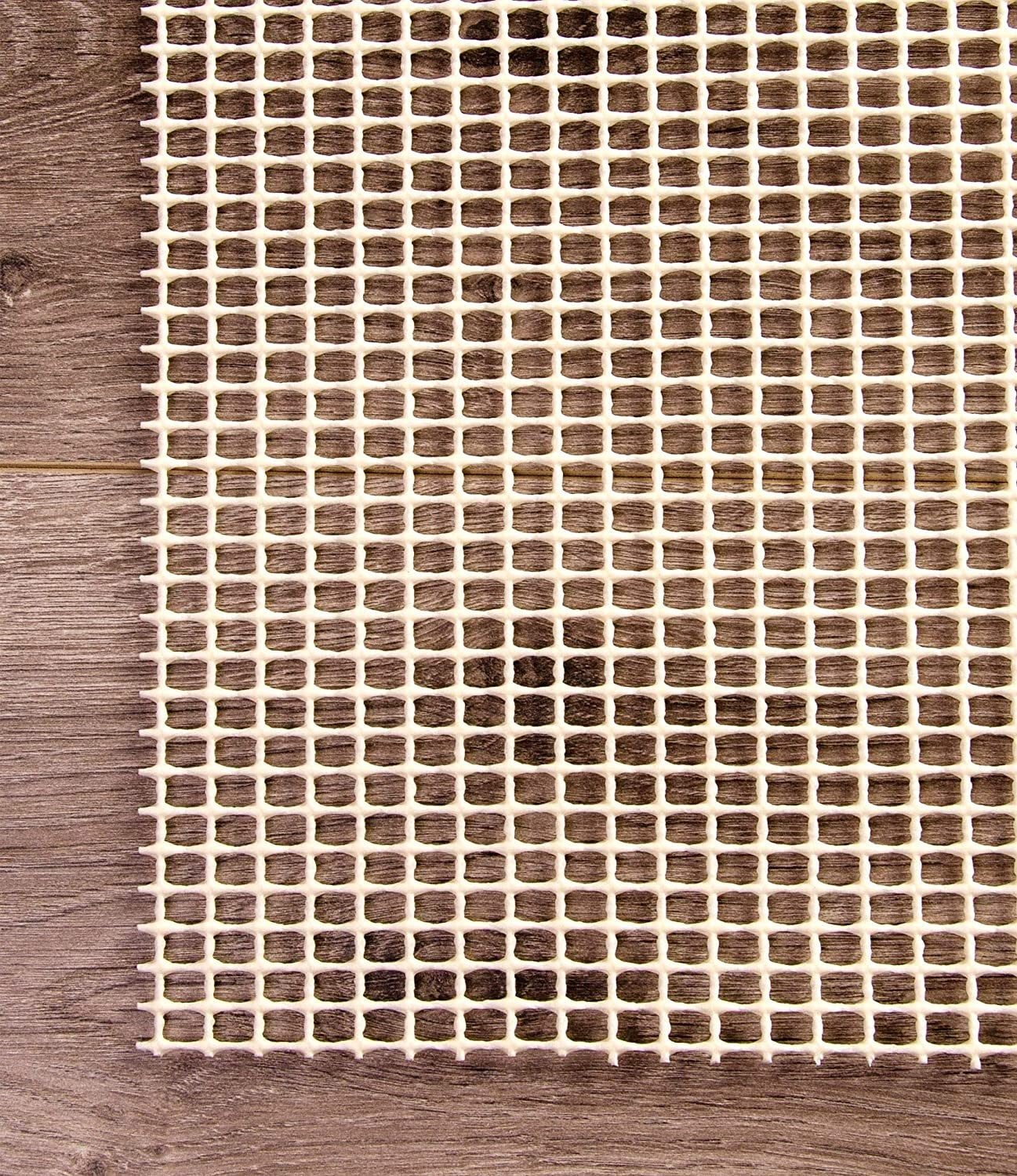 5' x 7' Ivory Striped Weave Non Slip Rug Pad