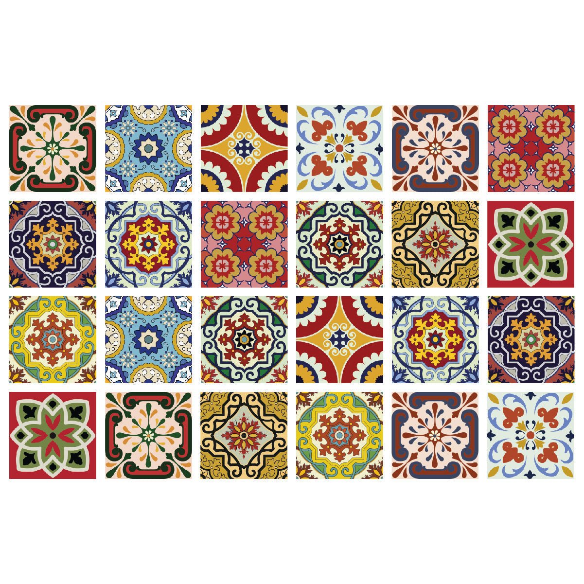 4" X 4" Mediterra Mosaic Peel and Stick Tiles
