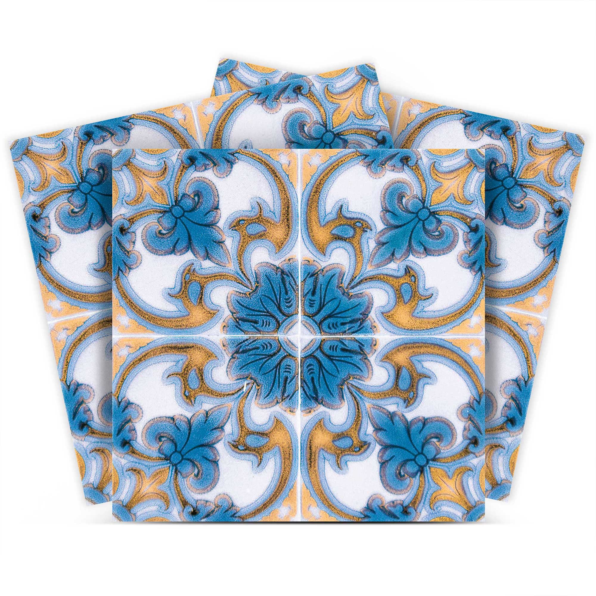 6" X 6" Teal Taupe Sia Removable Peel and Stick Tiles