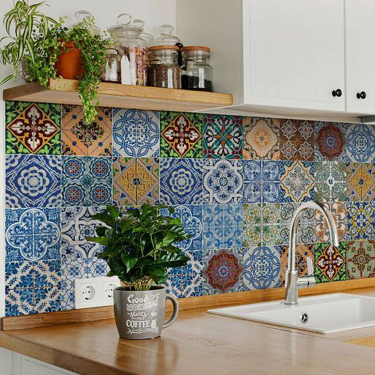 7" X 7" Jessa Mutli Mosaic Peel and Stick Tiles