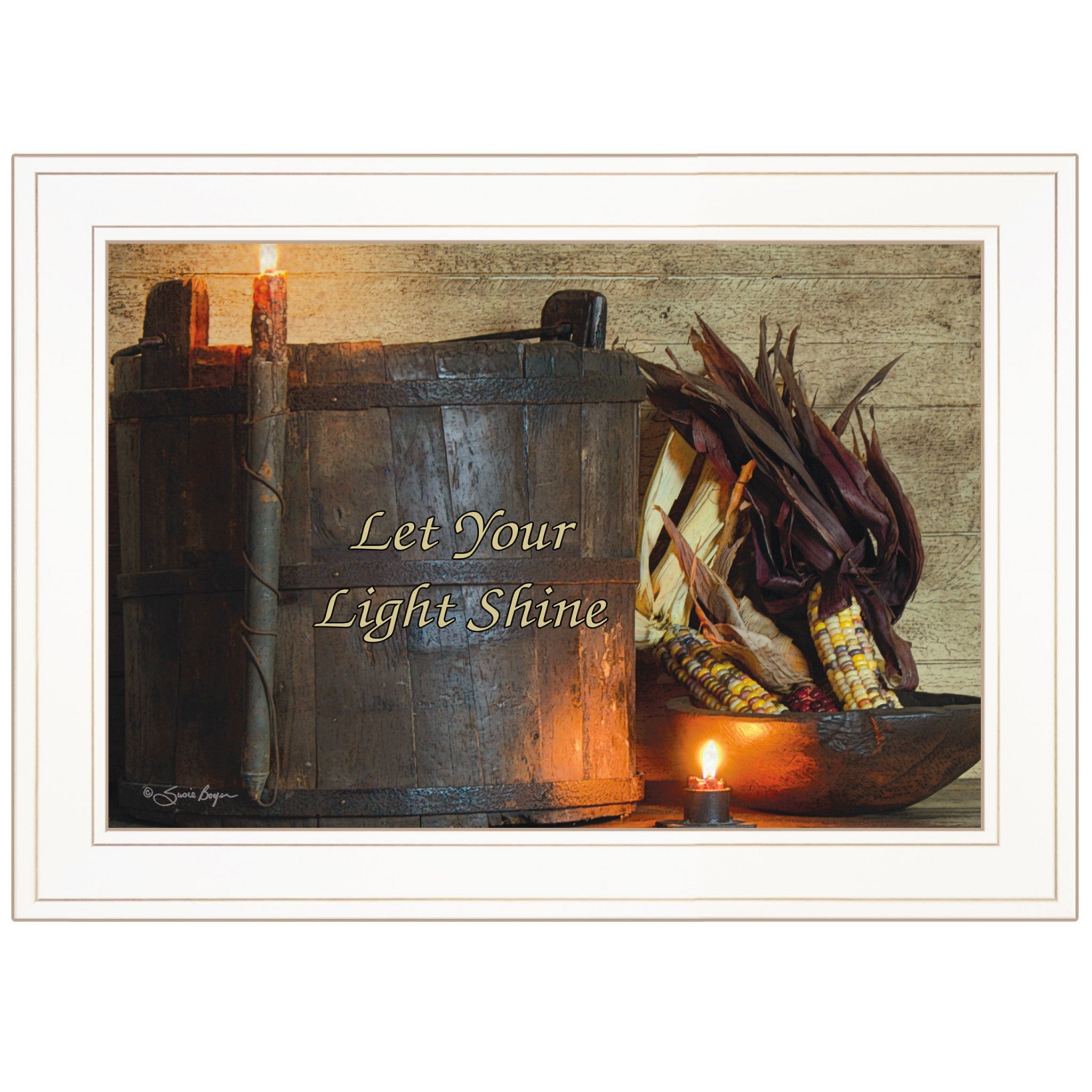 INn Corn 2 White Framed Print Wall Art