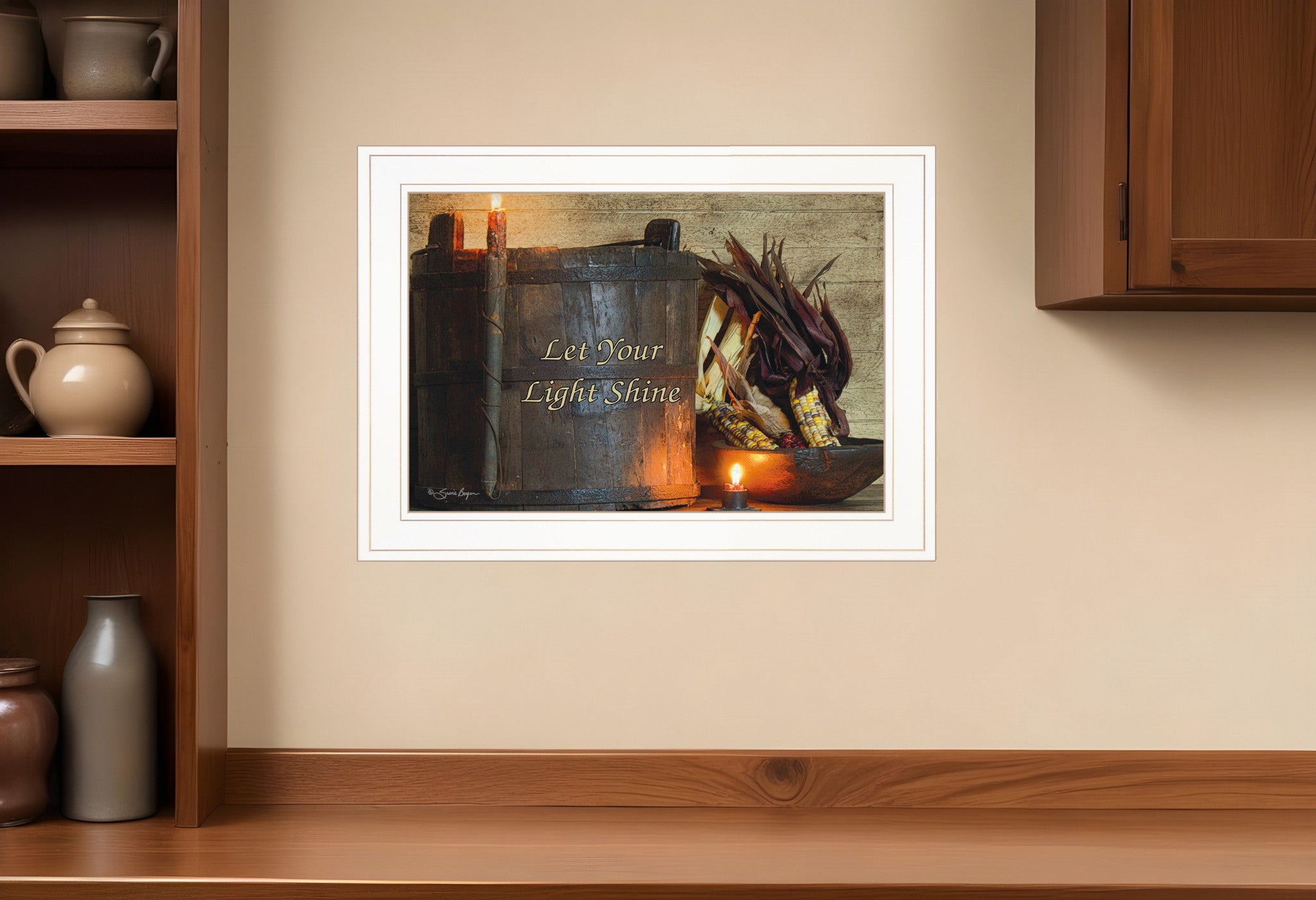 INn Corn 2 White Framed Print Wall Art