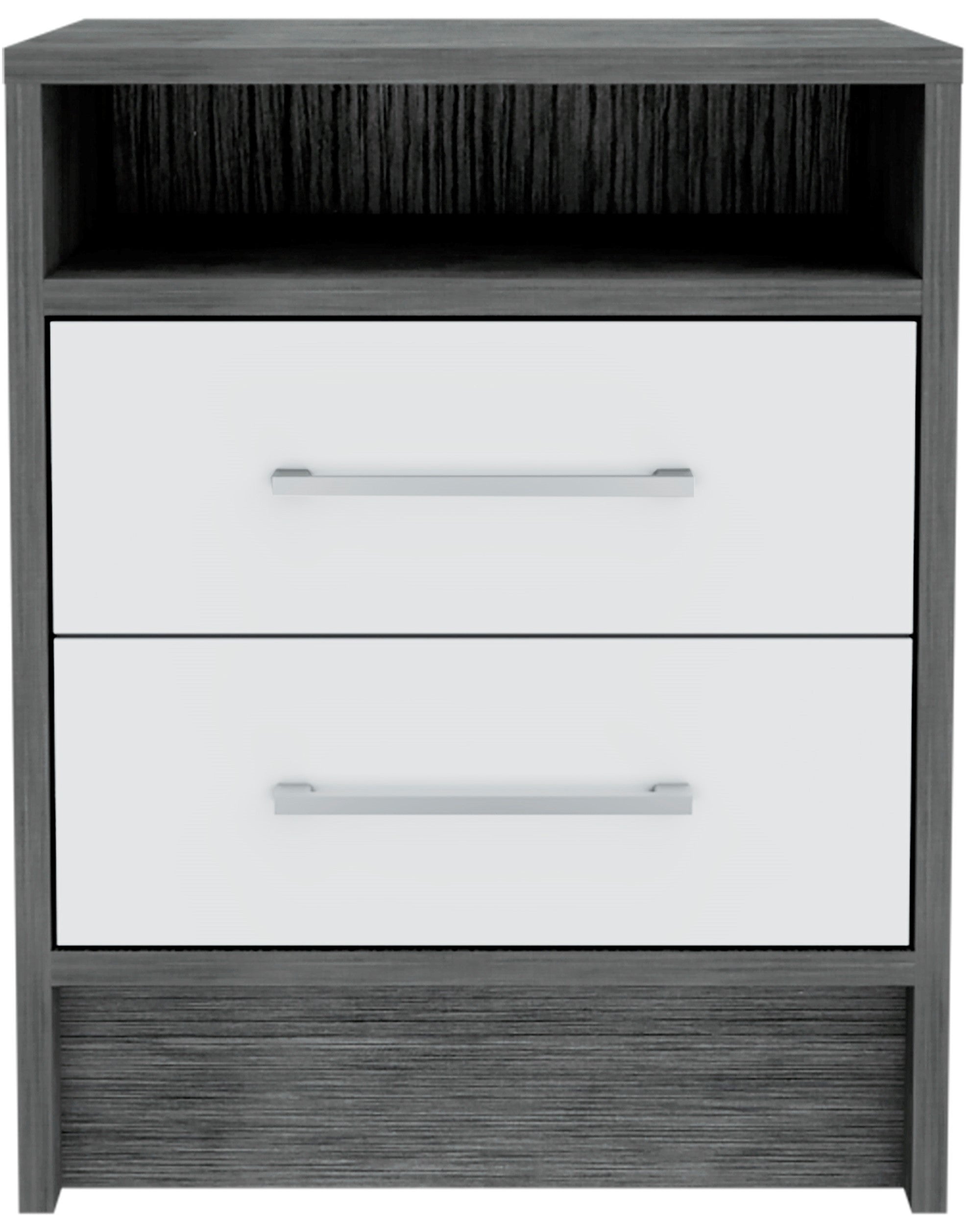 20" Wood Two Drawer Nightstand