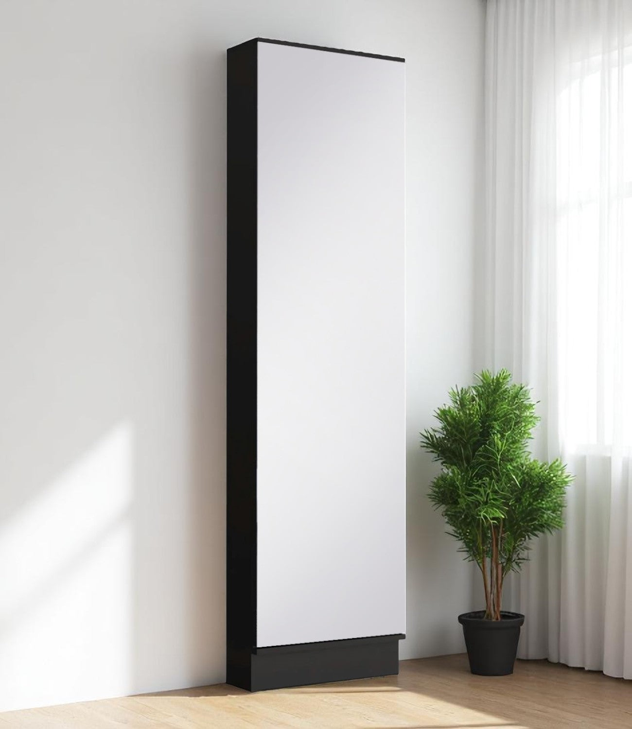 Black Ten Pair Shoe Rack