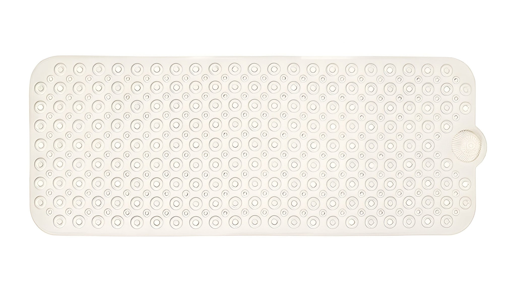 40" Beige Latex Bubbles Non Slip Shower Mat