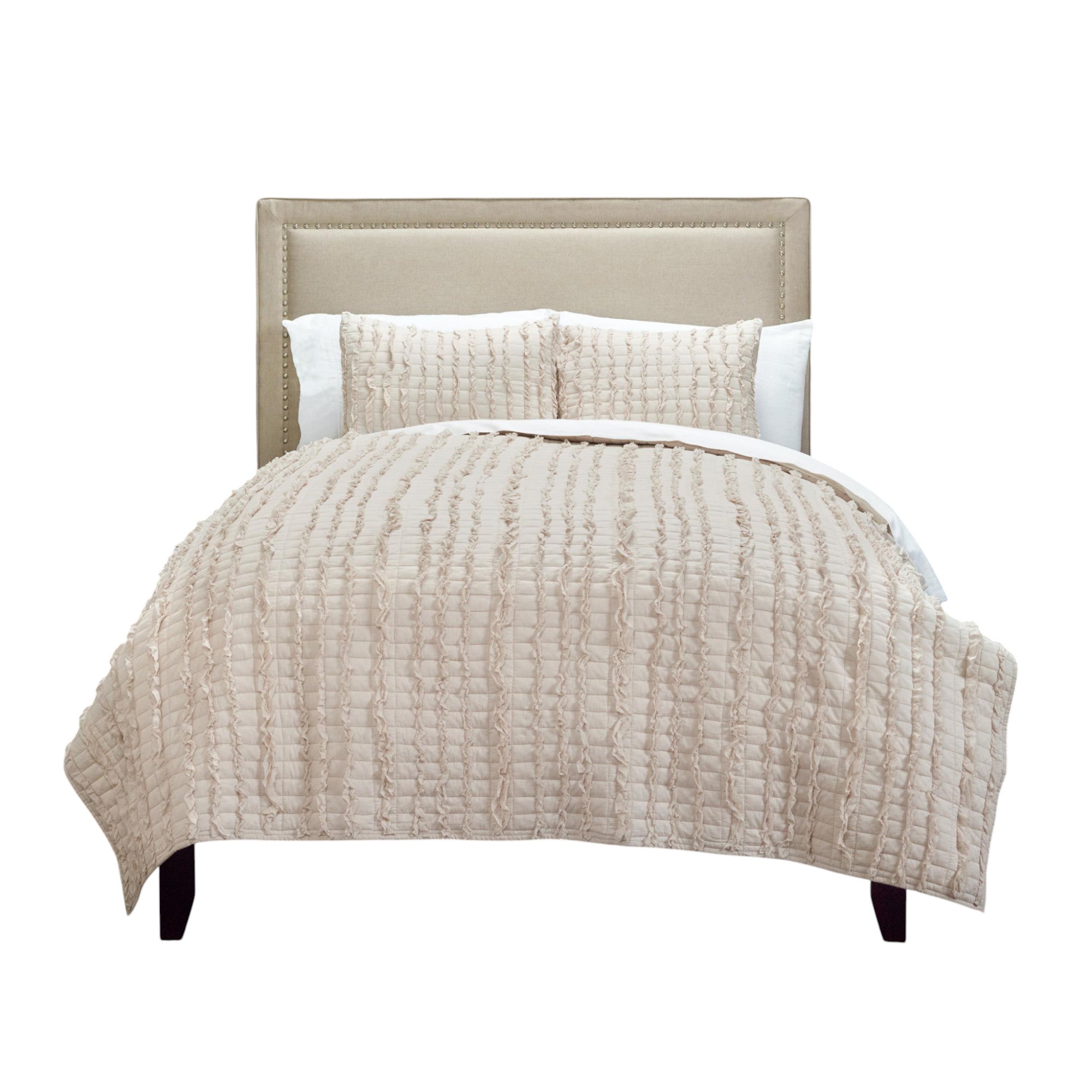 Blush Striped Queen Quilt