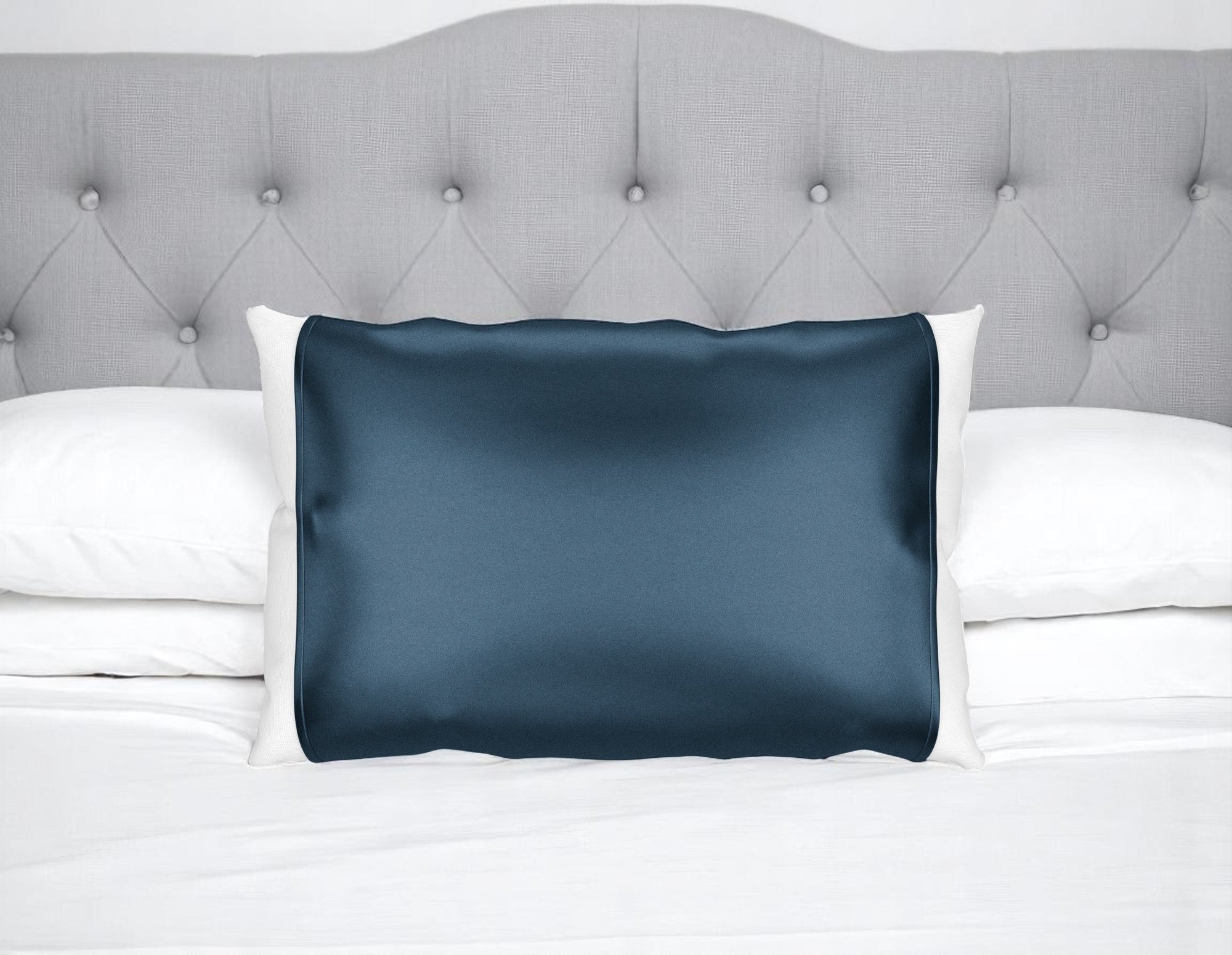 Blue Silk Open Ended Pillowcase