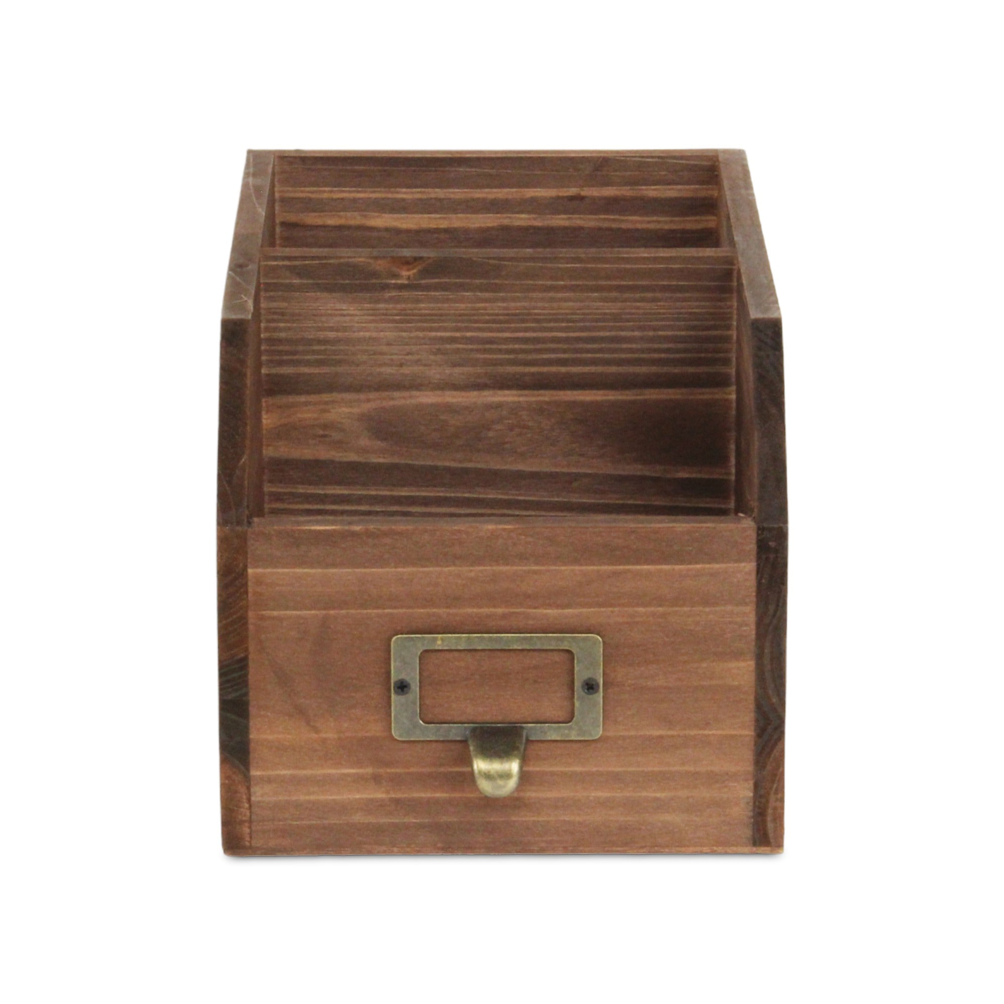 6" Brown Solid Wood Box