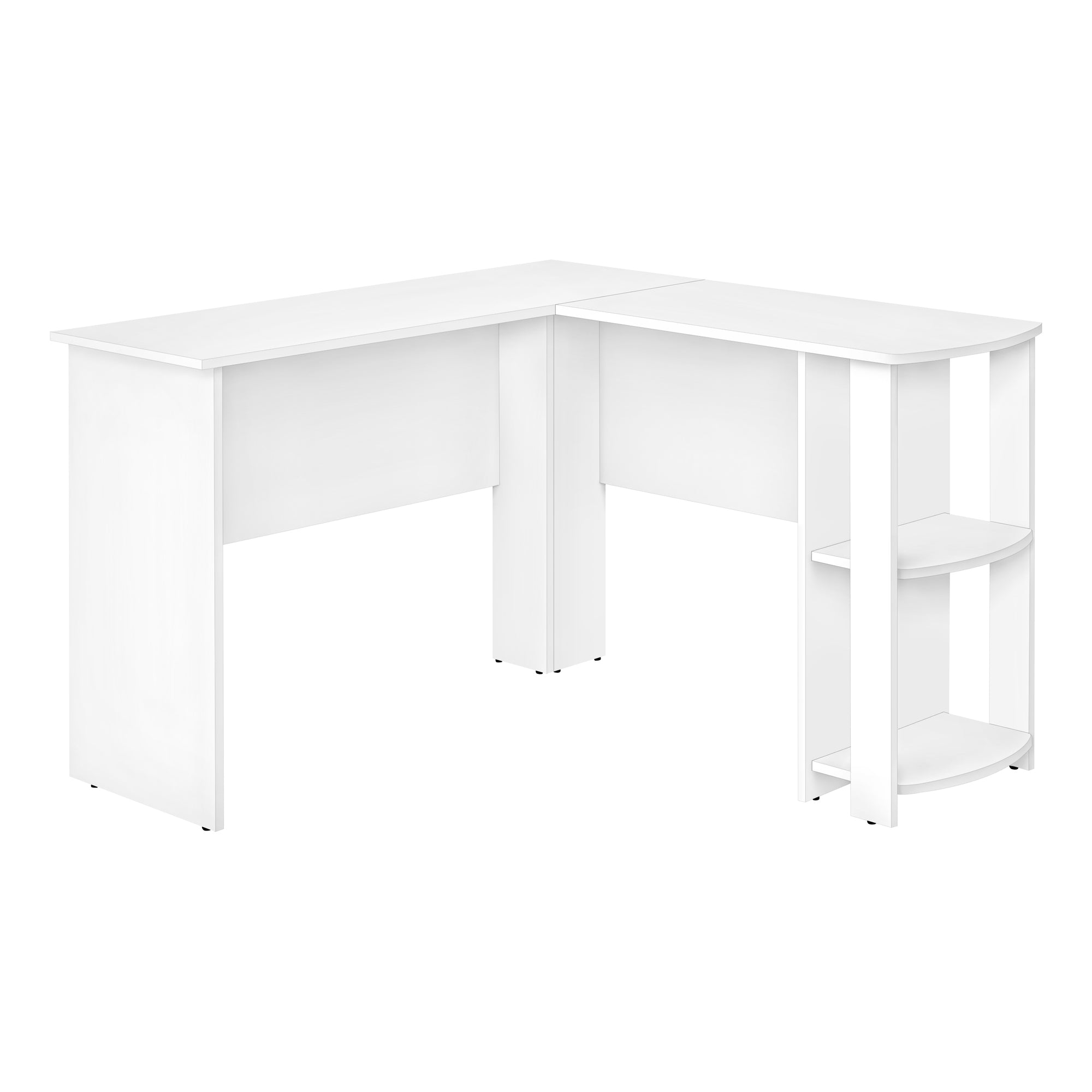 47" White Wood Corner Computer Desk