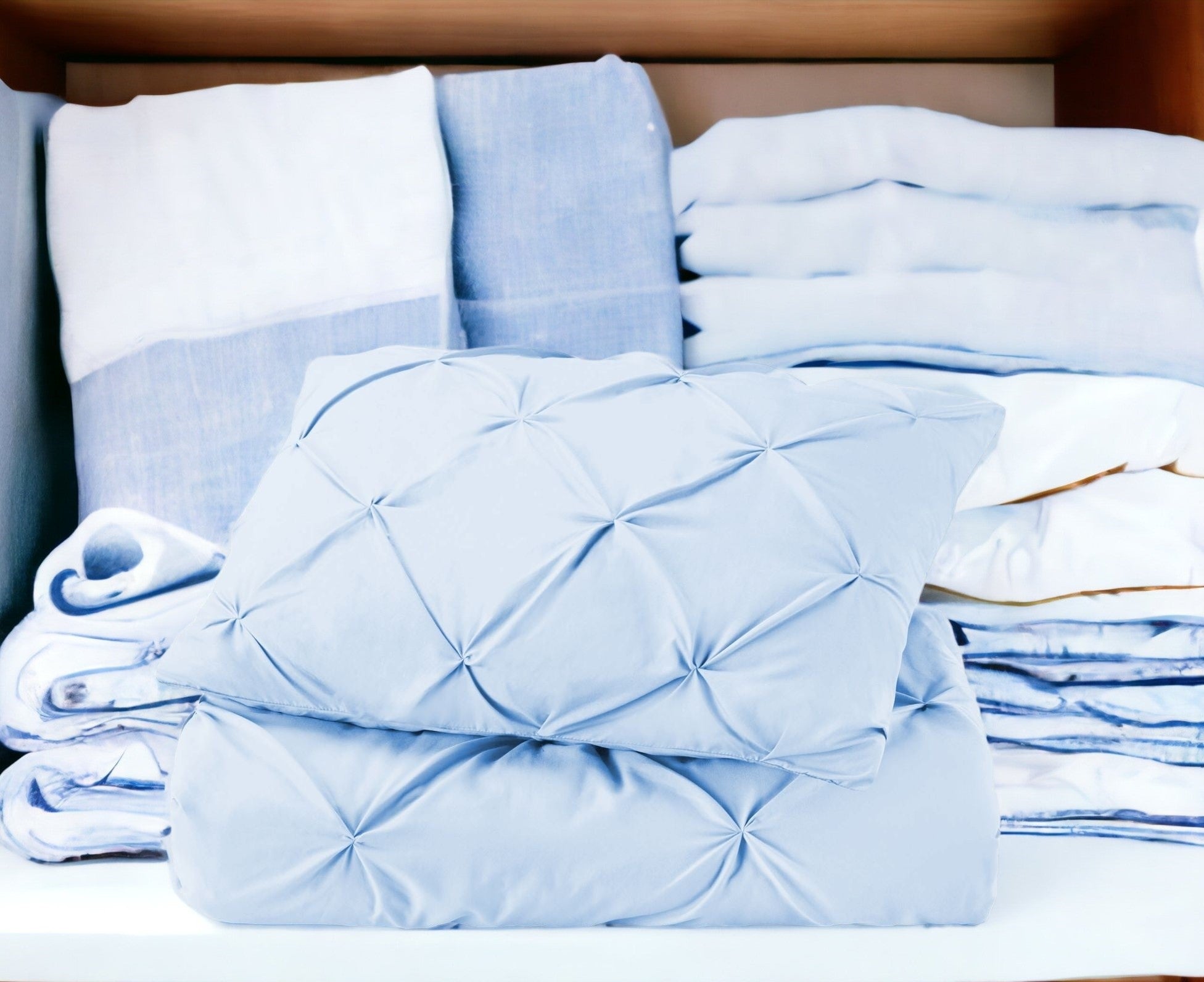 Blue King Microfiber Washable Microfiber Down Alternative Comforter