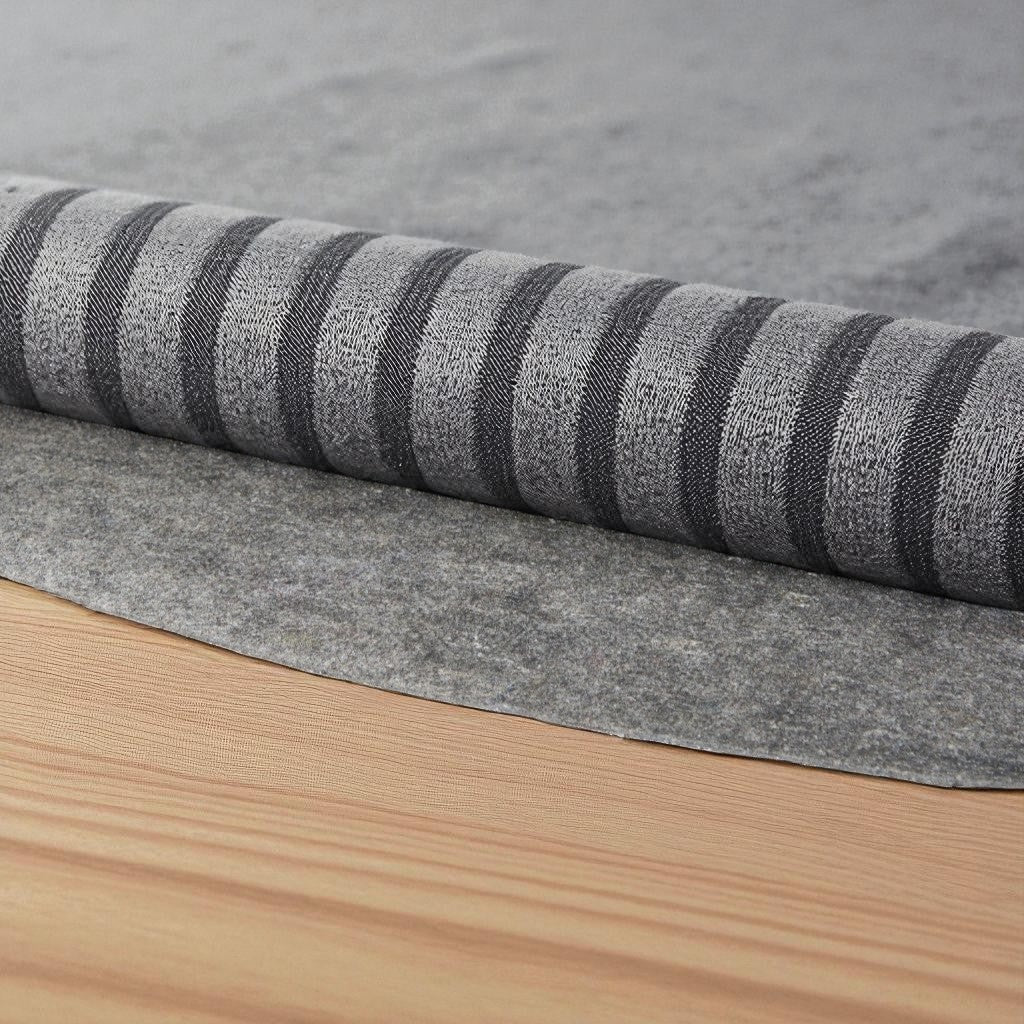 8' Round Gray Non Slip Rug Pad