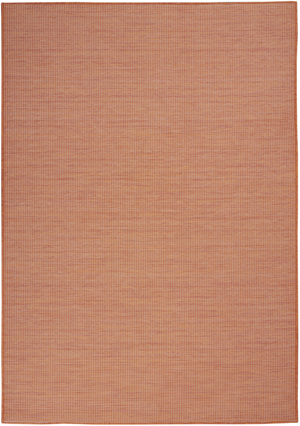 7' X 10' Terracotta Indoor Outdoor Area Rug