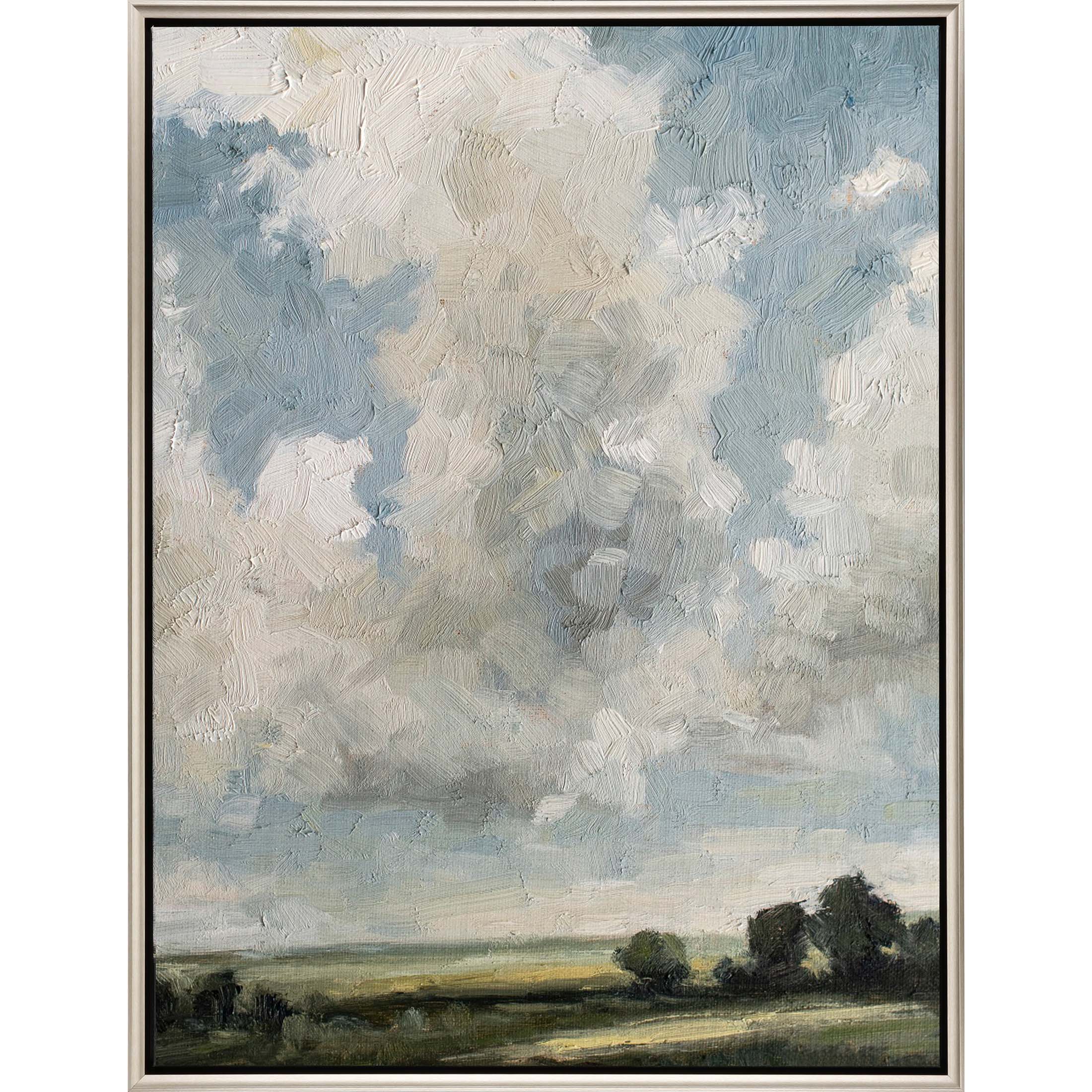 Gathering Clouds Silver Floater Frame Print Wall Art