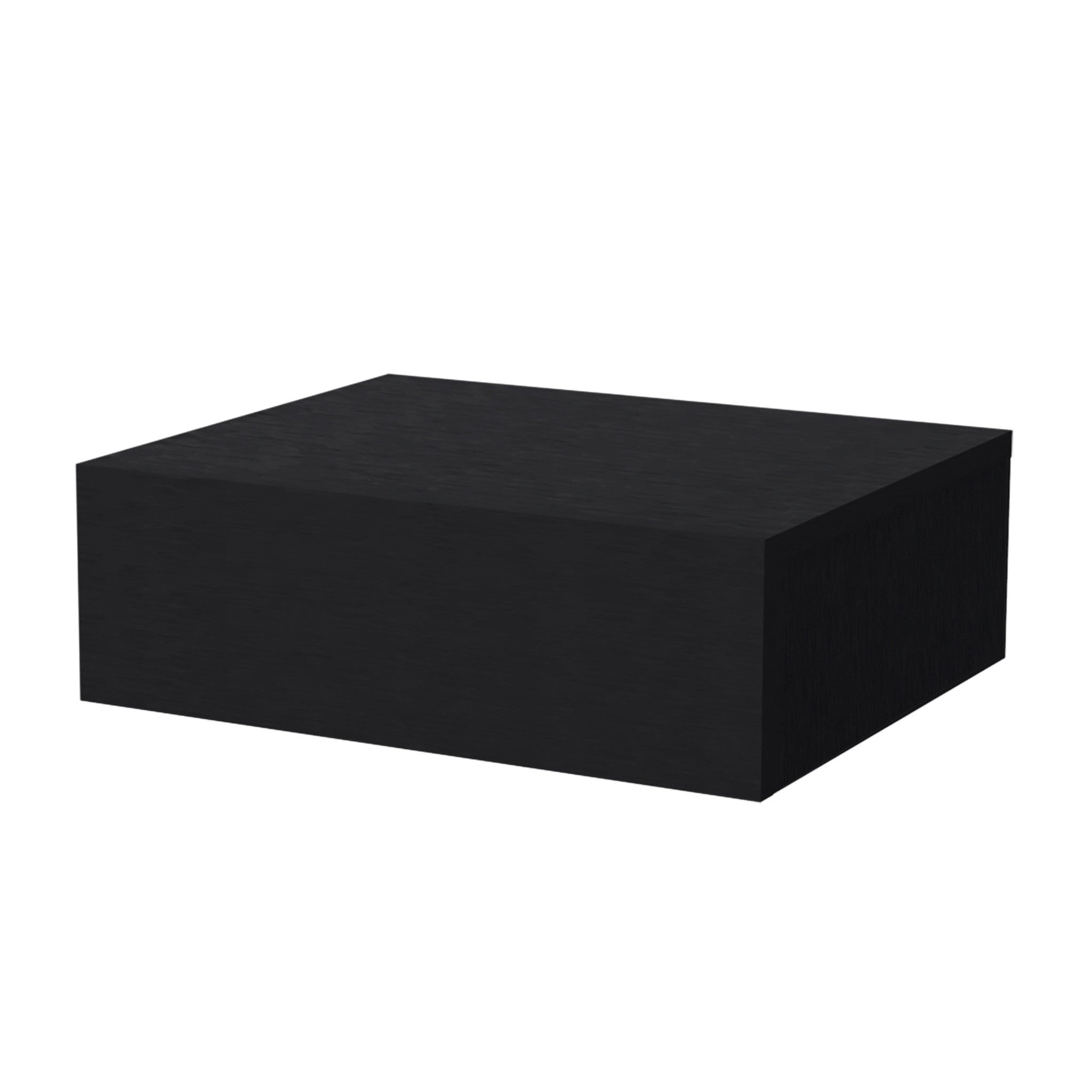 5" Black Wood One Drawer Floating Nightstand
