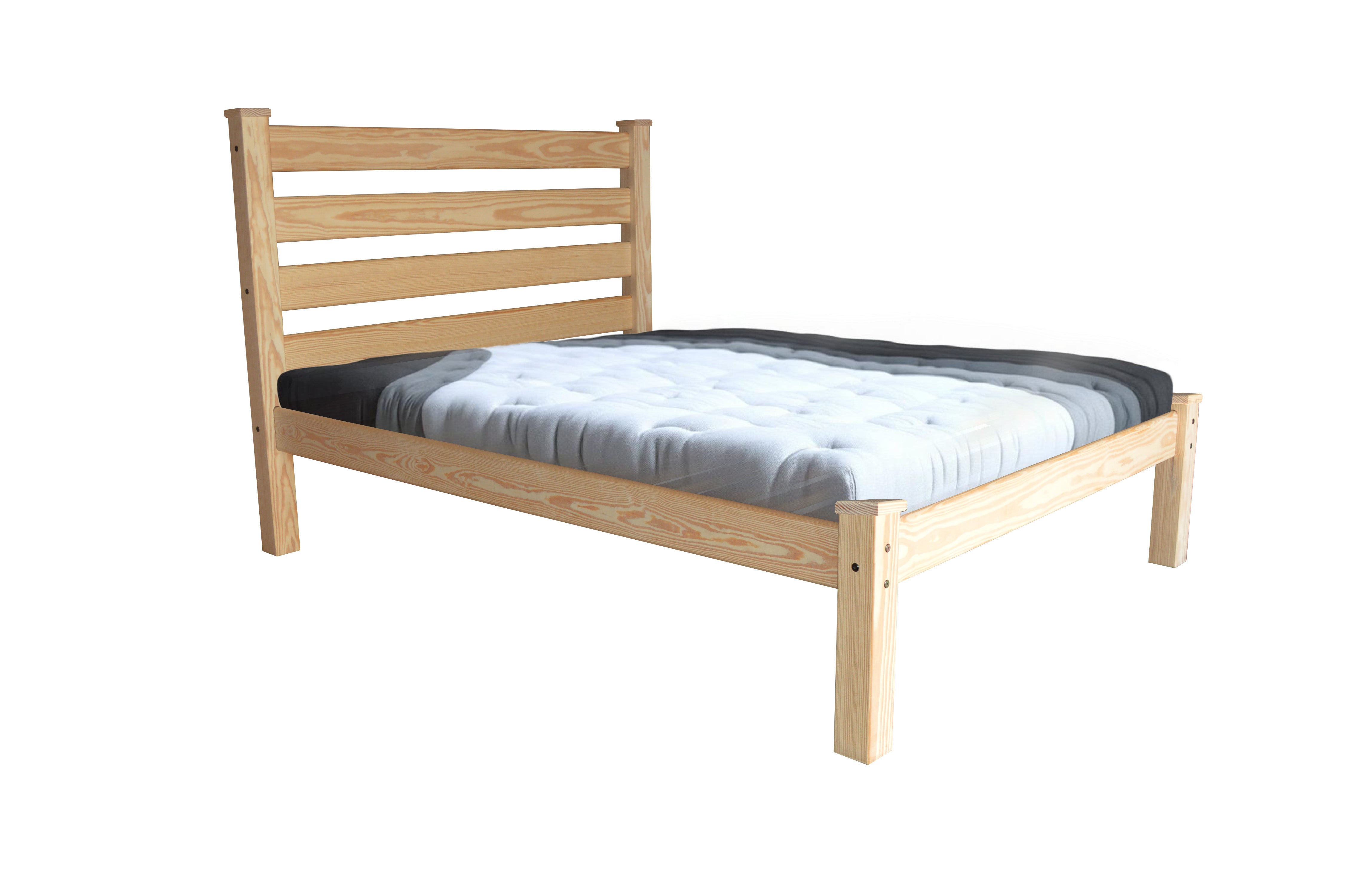 Natural Solid Wood Queen Bed Frame