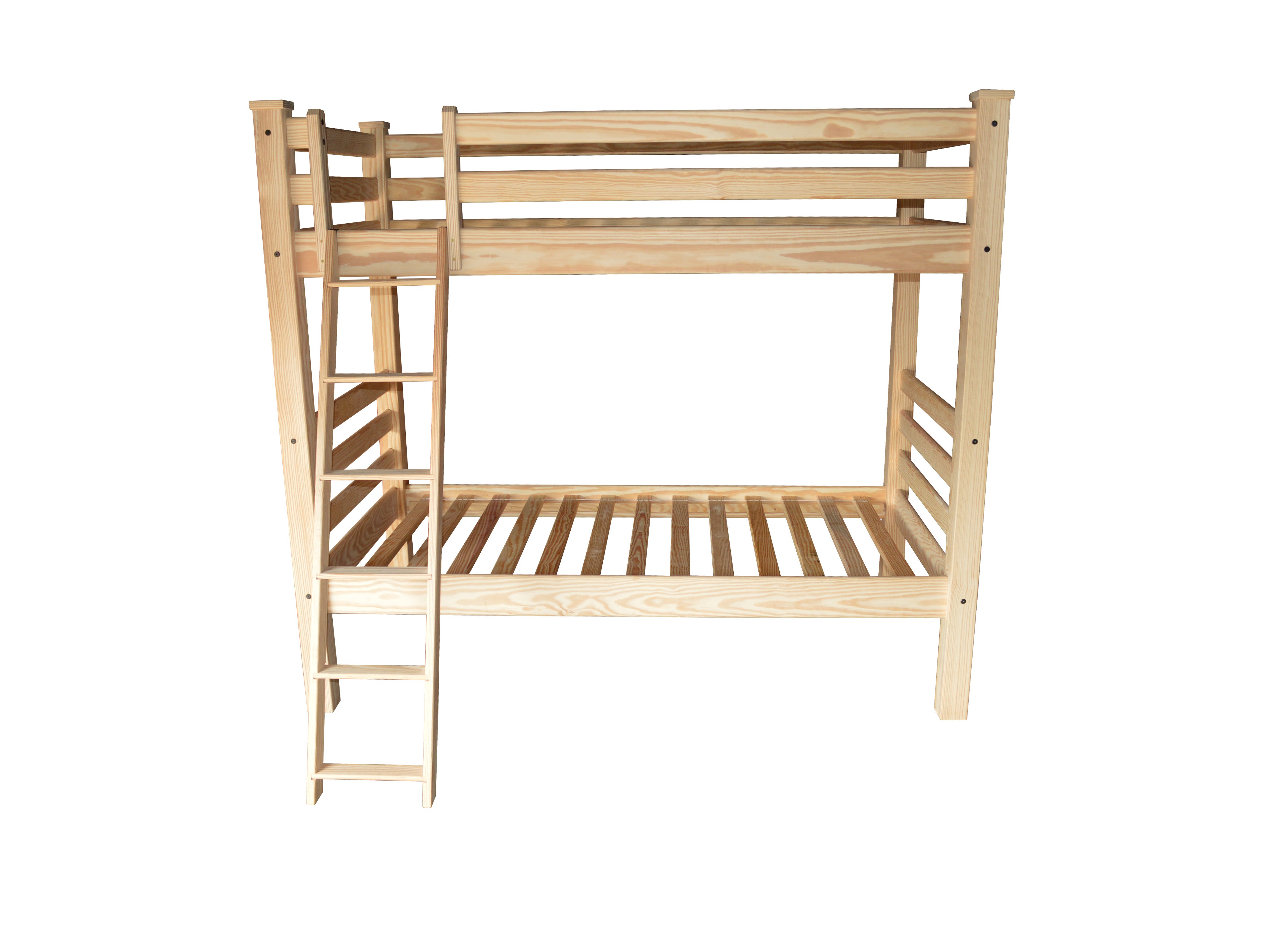Natural Twin Over Twin Solid Wood Bunk Bed