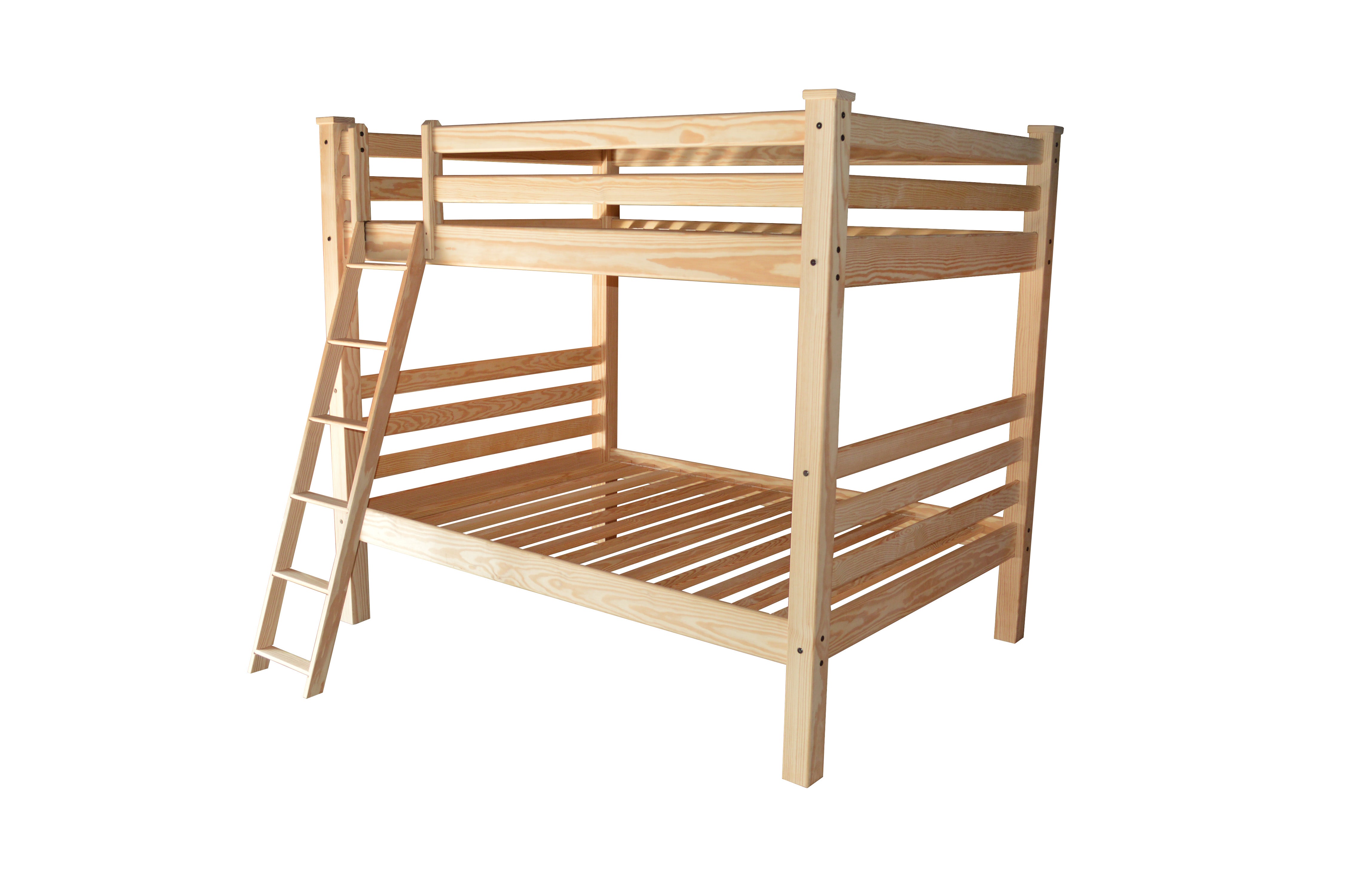 Natural Full Over Full Solid Wood Bunk Bed
