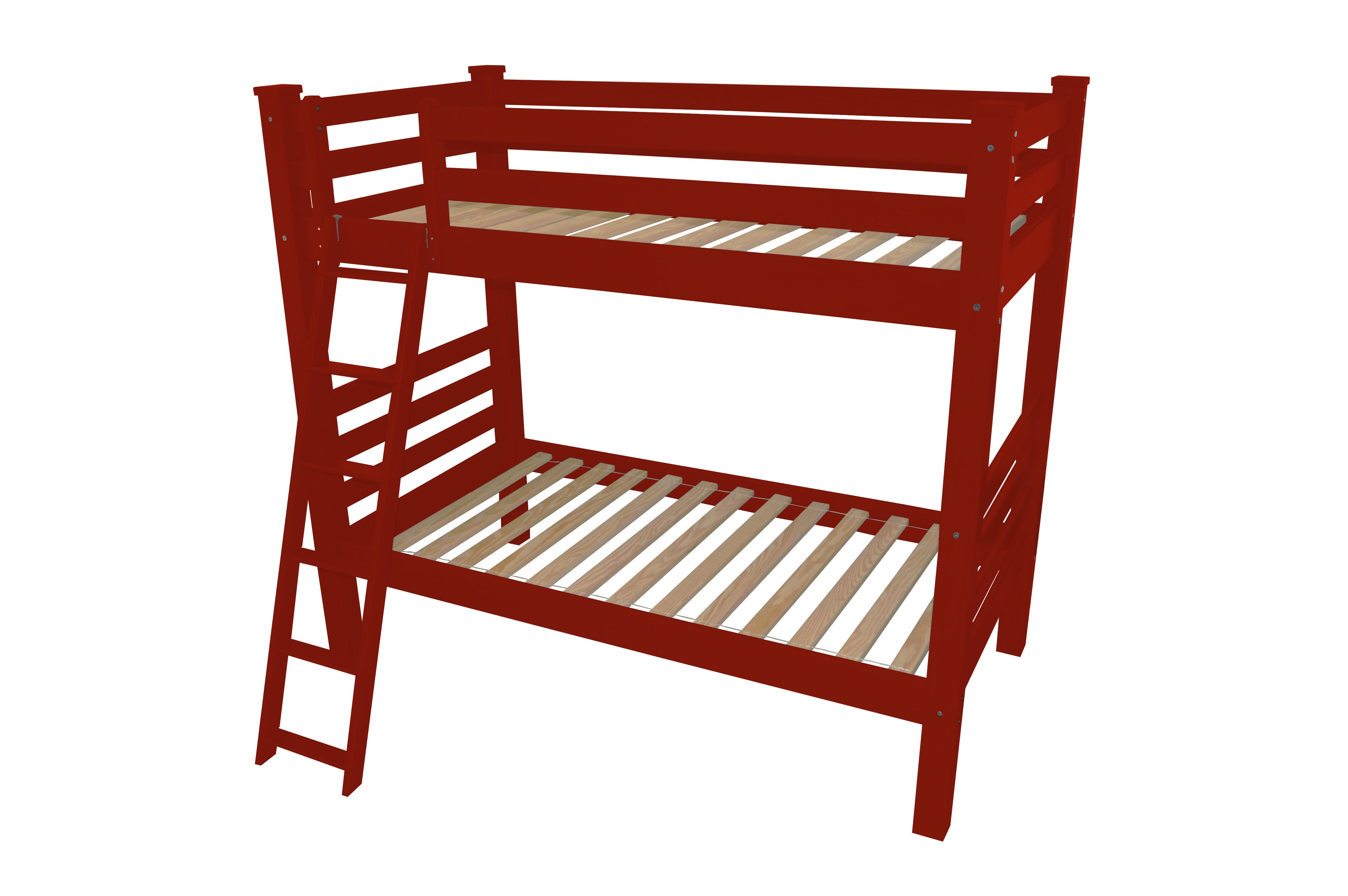 Red Queen Traditional Solid Wood Bunk Bed