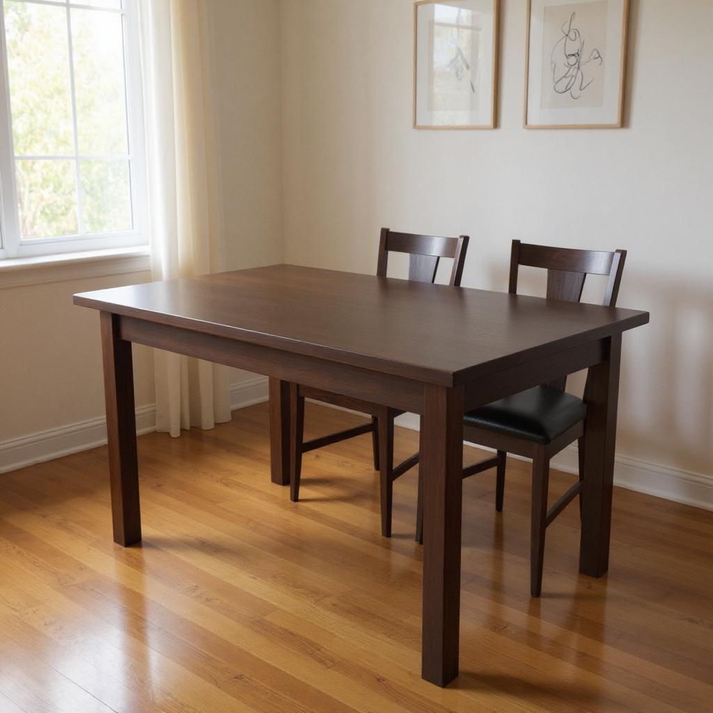 48" Raw Umber Solid Wood Dining Table