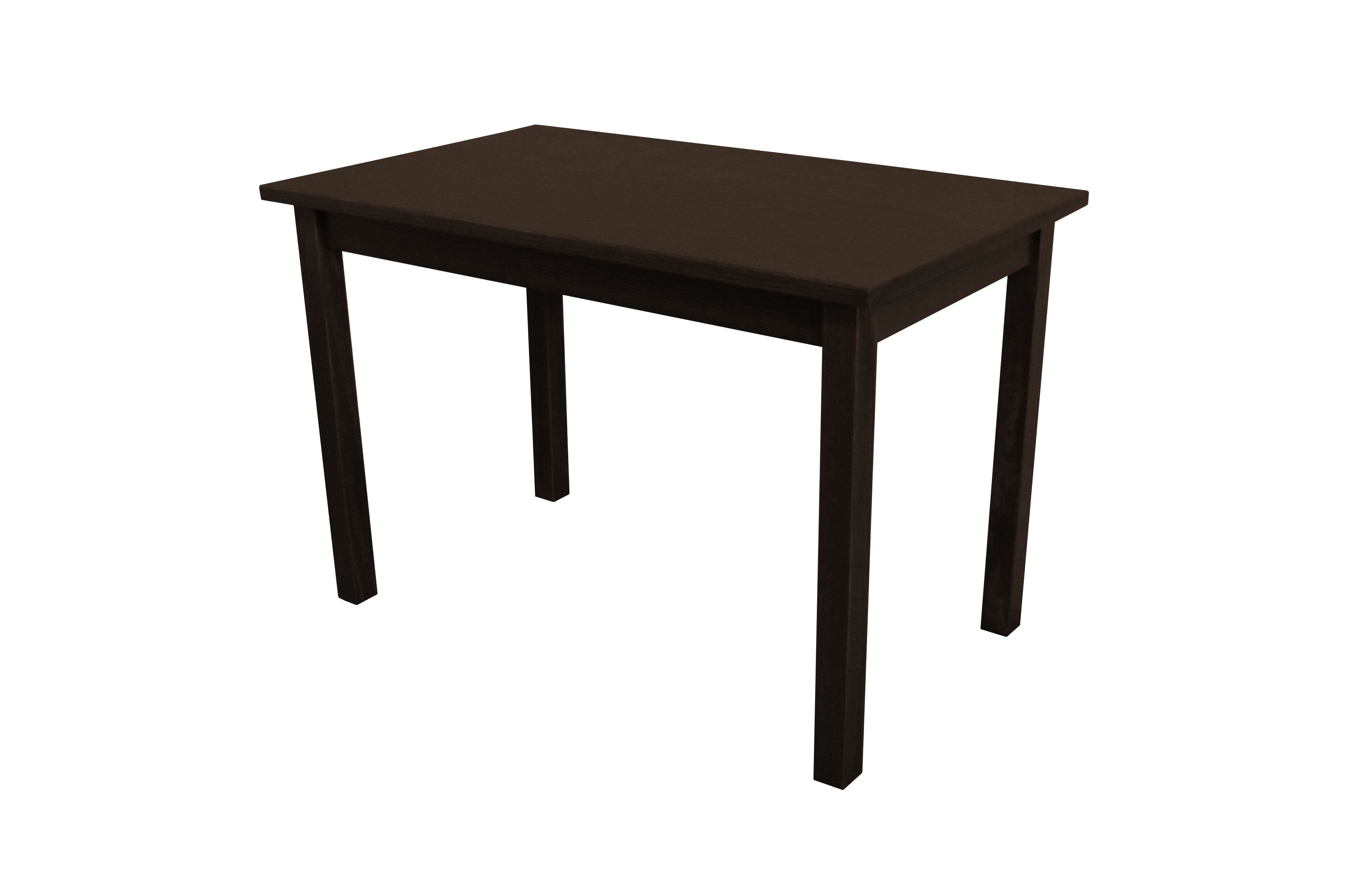 48" Dark Brown Solid Wood Dining Table