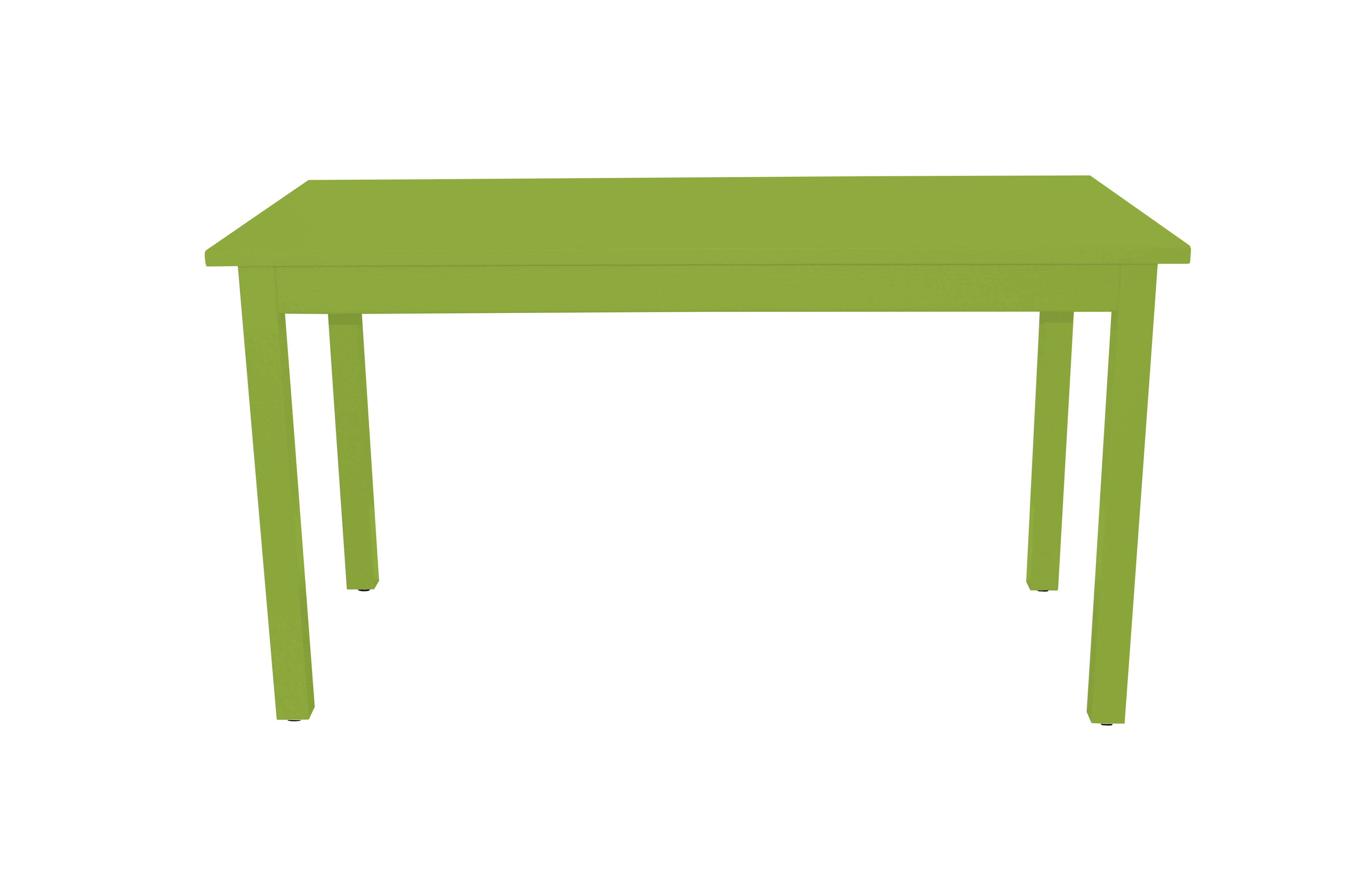 60" Chartreuse Solid Wood Dining Table