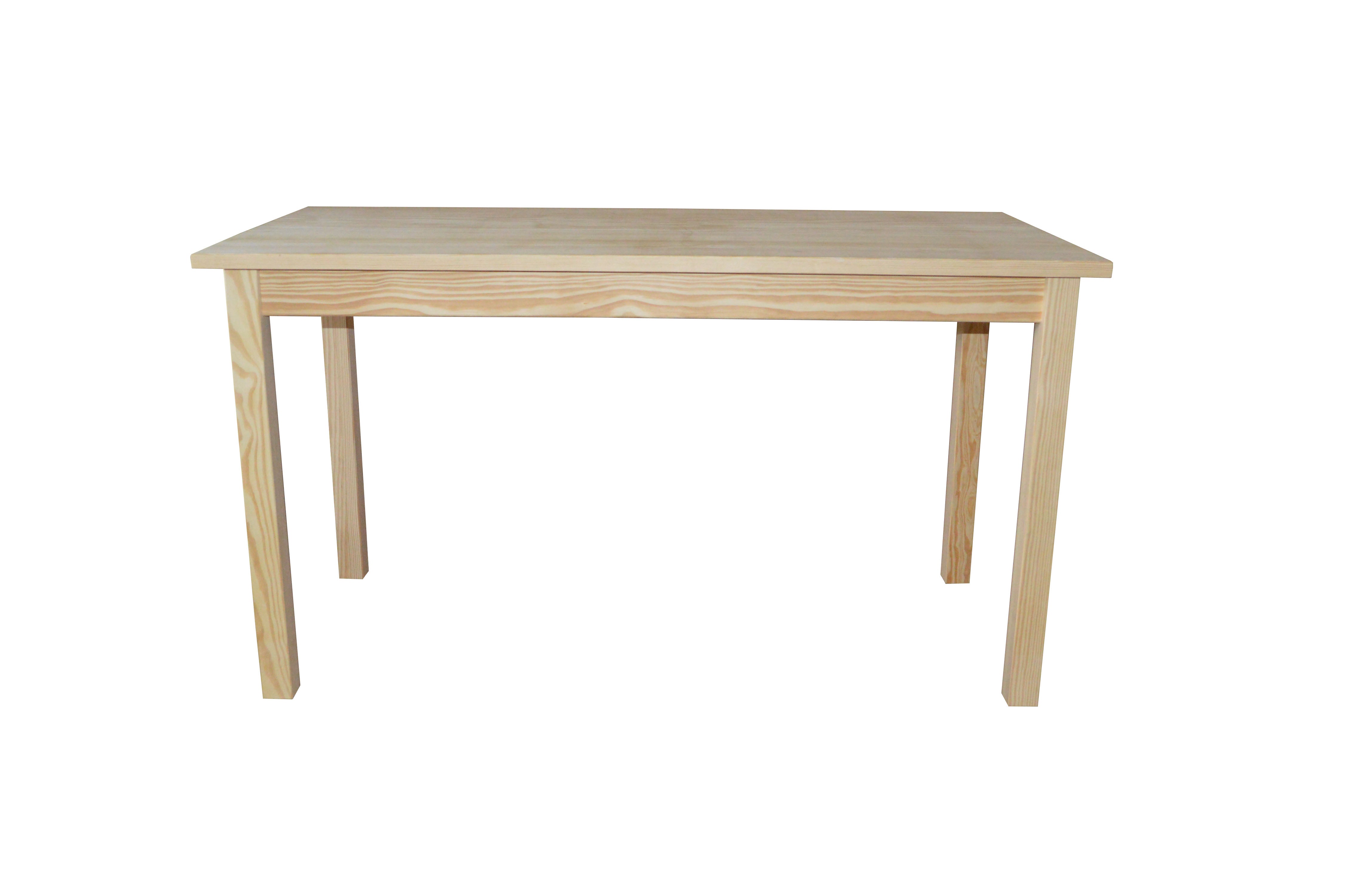 60" Natural Solid Wood Dining Table