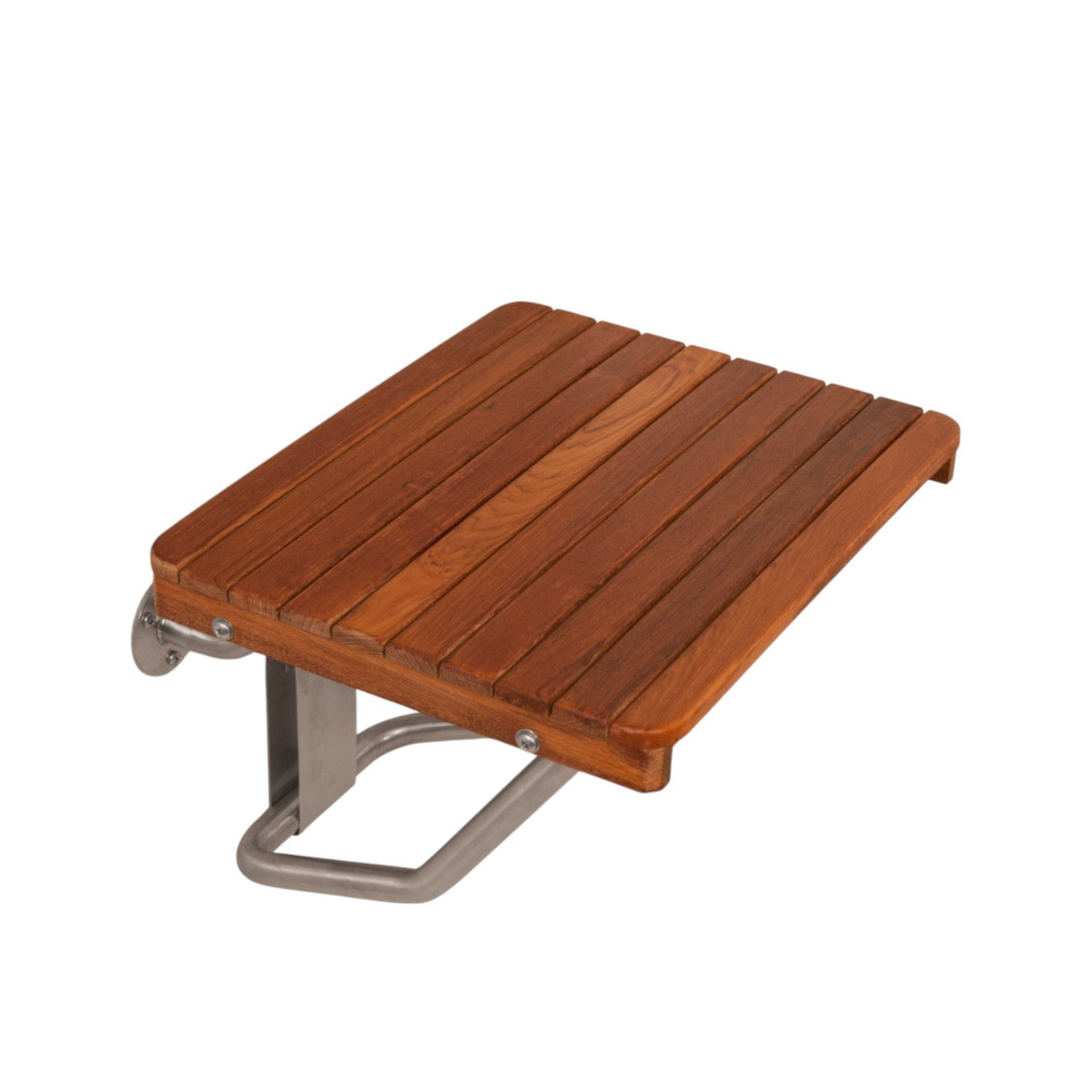 14" X 22" Brown Teak Rectangular Shower Bench