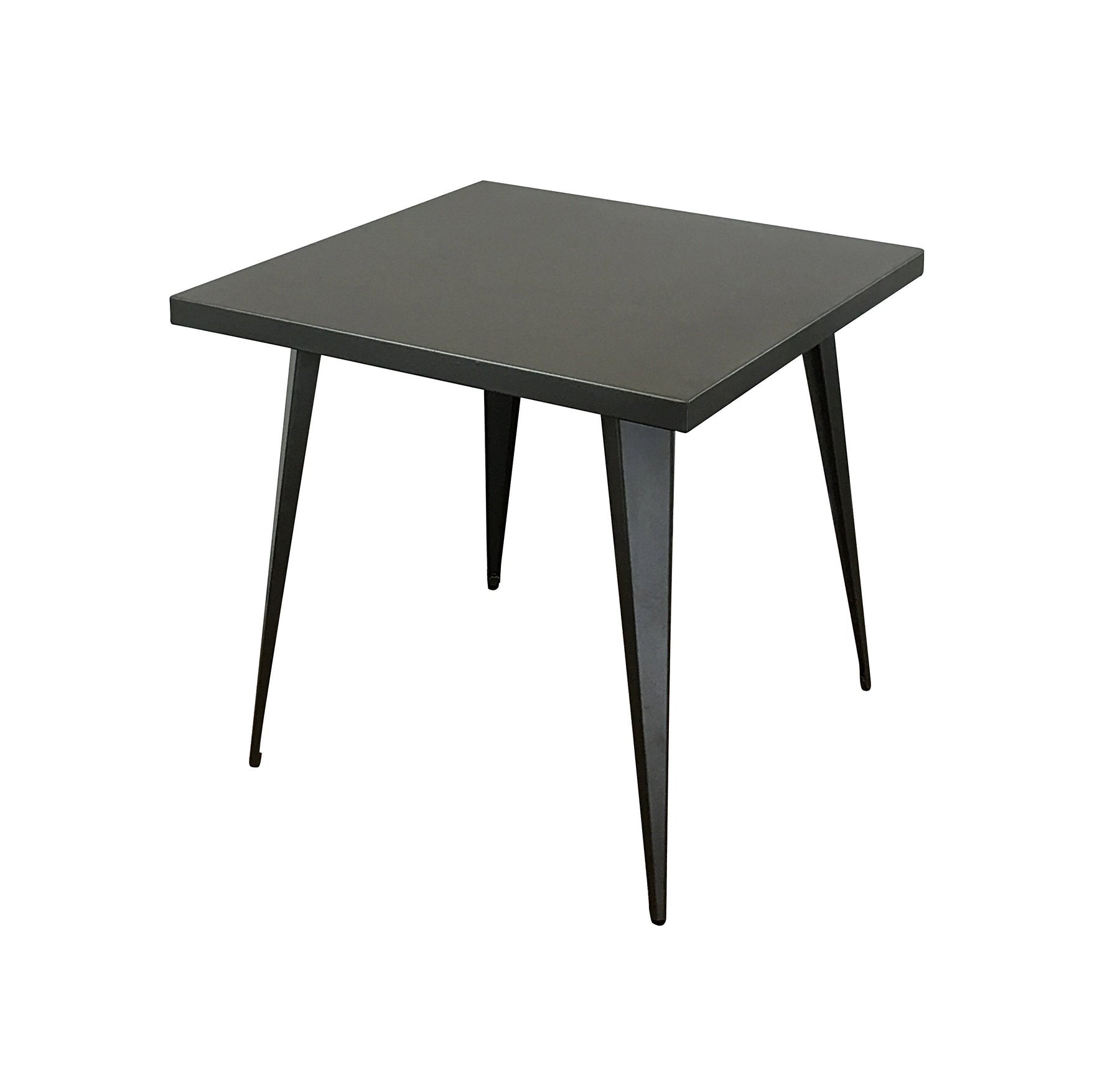 32" Gray Steel and Metal Square Dining Table