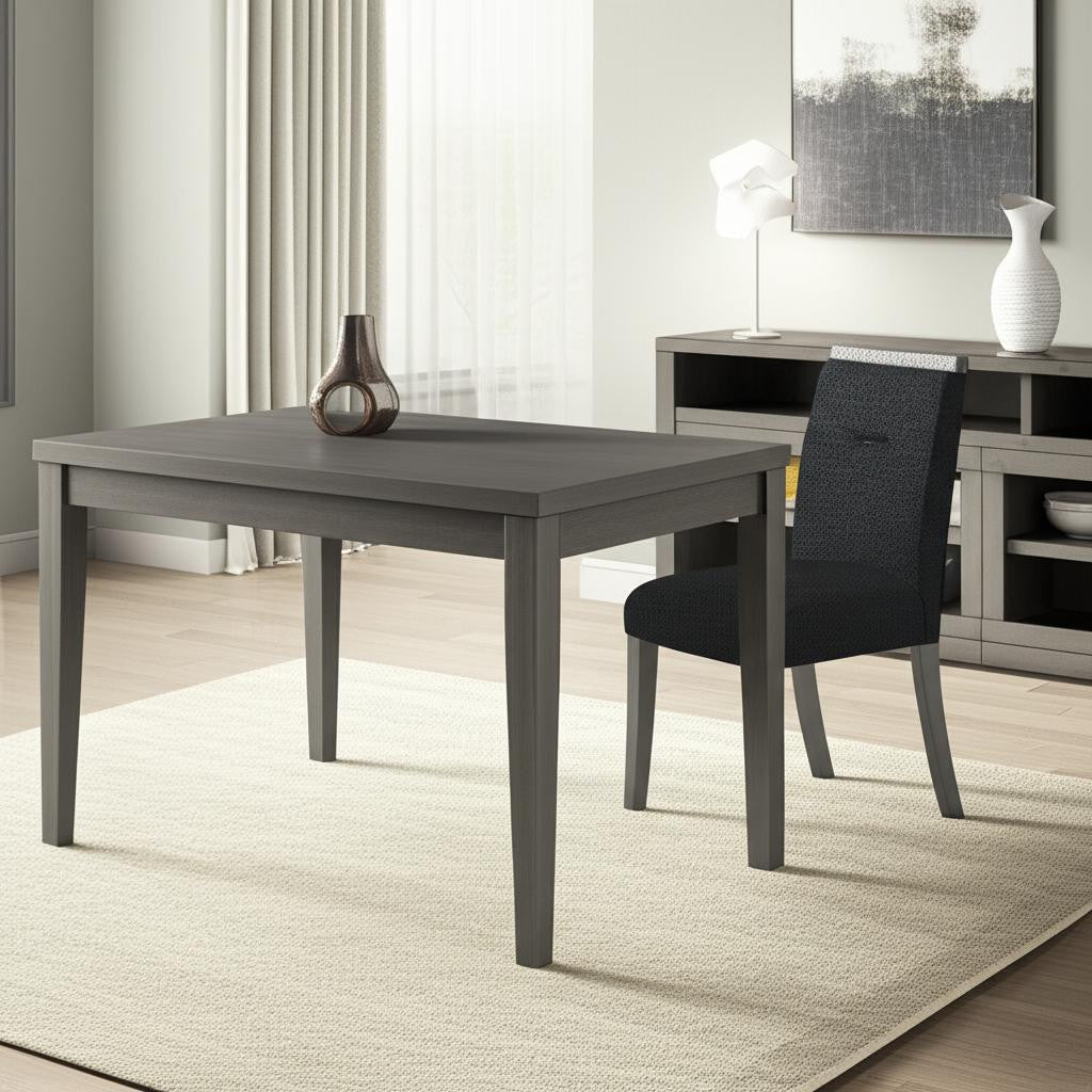 Dark Gray Upholstered Fabric With Faux Crystal Bling Dining Side Chair