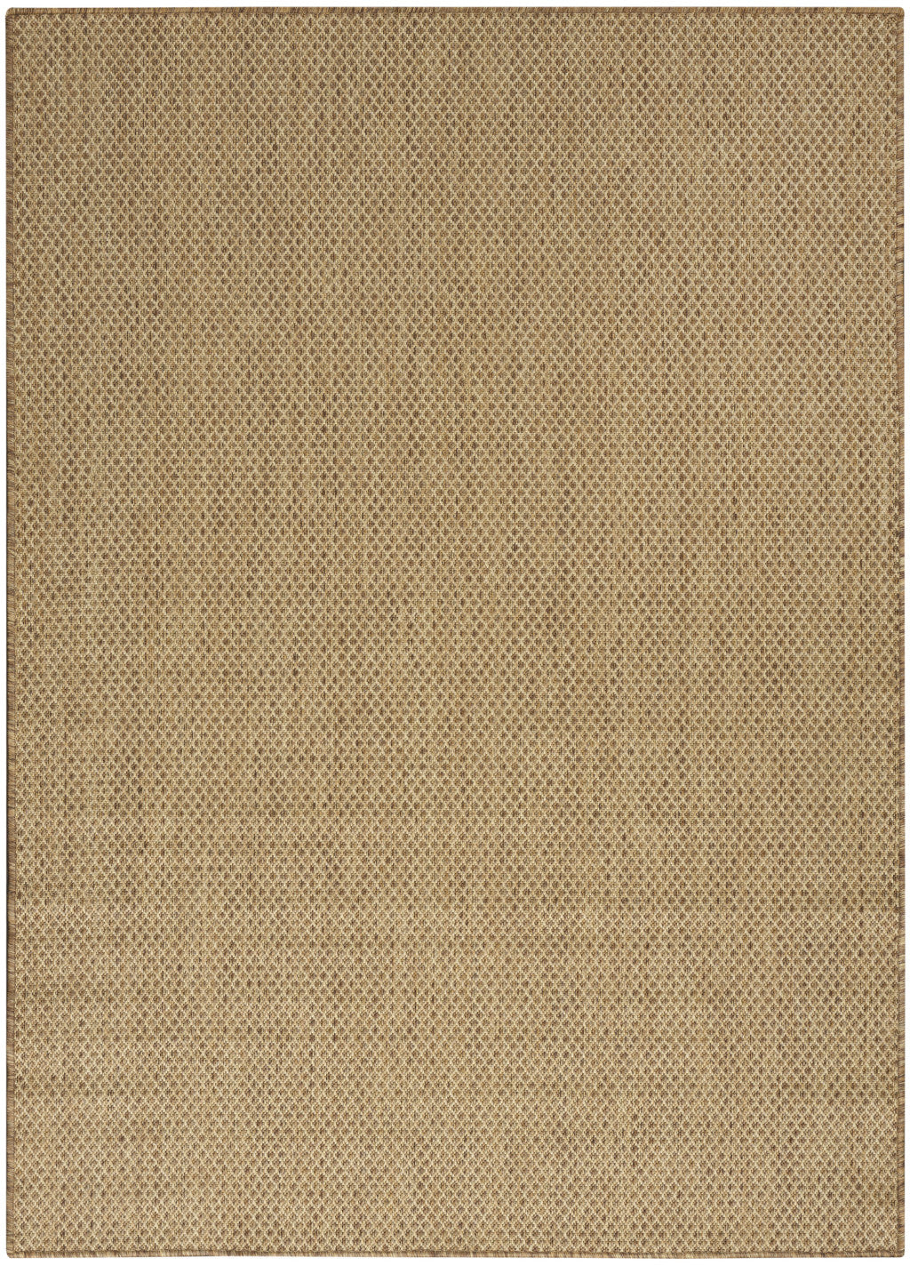 5' X 7' Tan And Brown Geometric Indoor Outdoor Area Rug