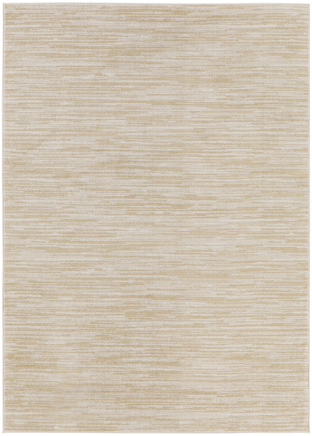4' X 6' Ivory And Gold Indoor Outdoor Area Rug