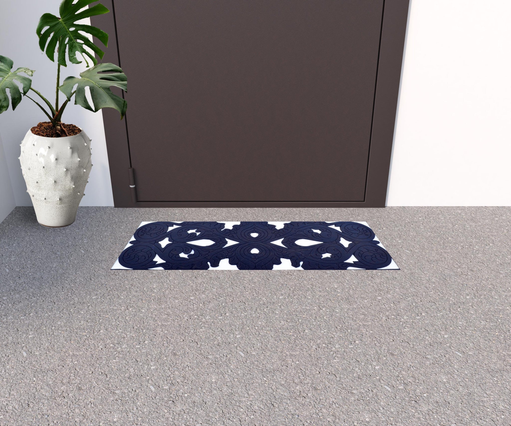 10" X 30" Black Rubber Outdoor Door Mat