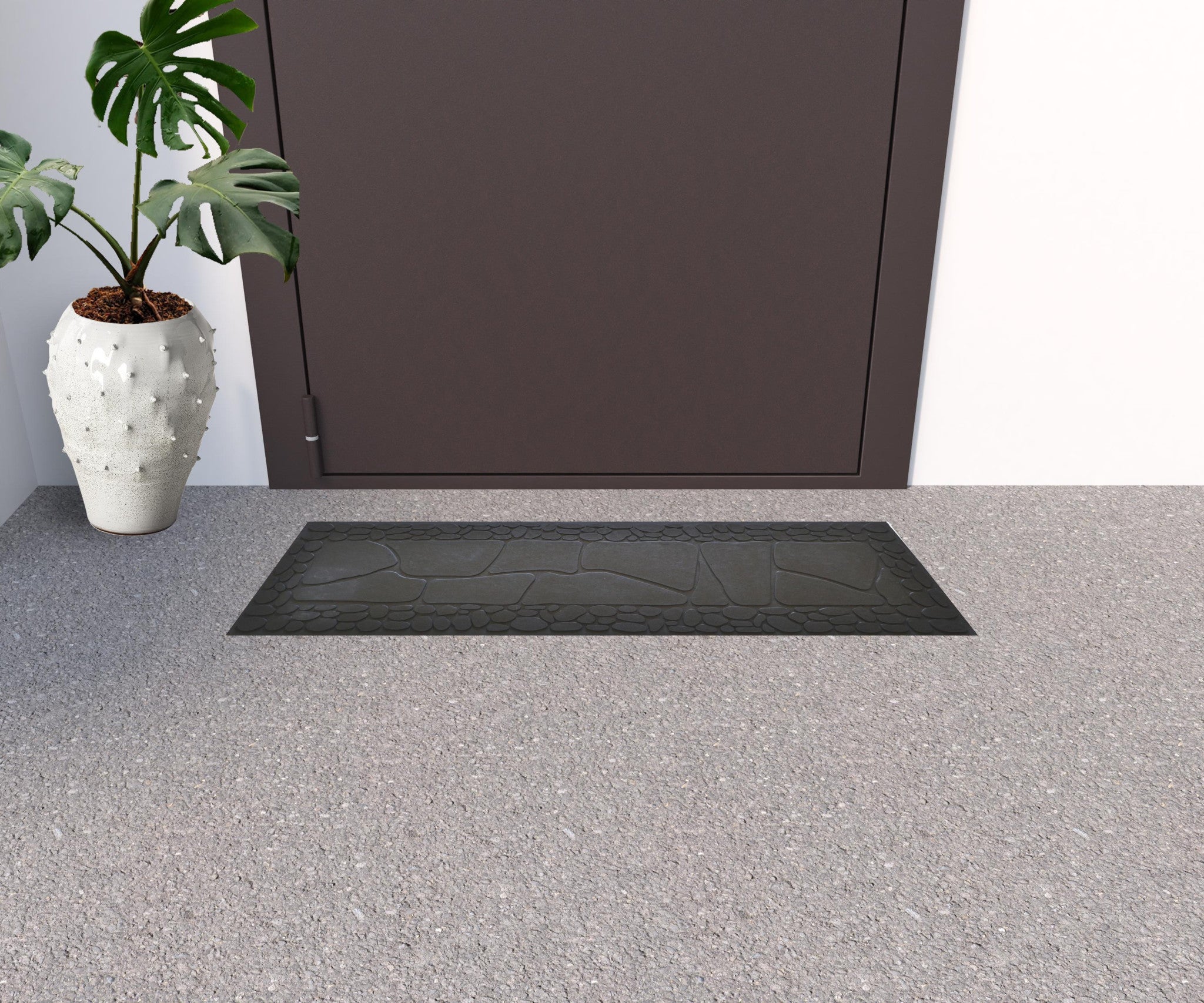 10" X 33" Black Rubber Outdoor Door Mat