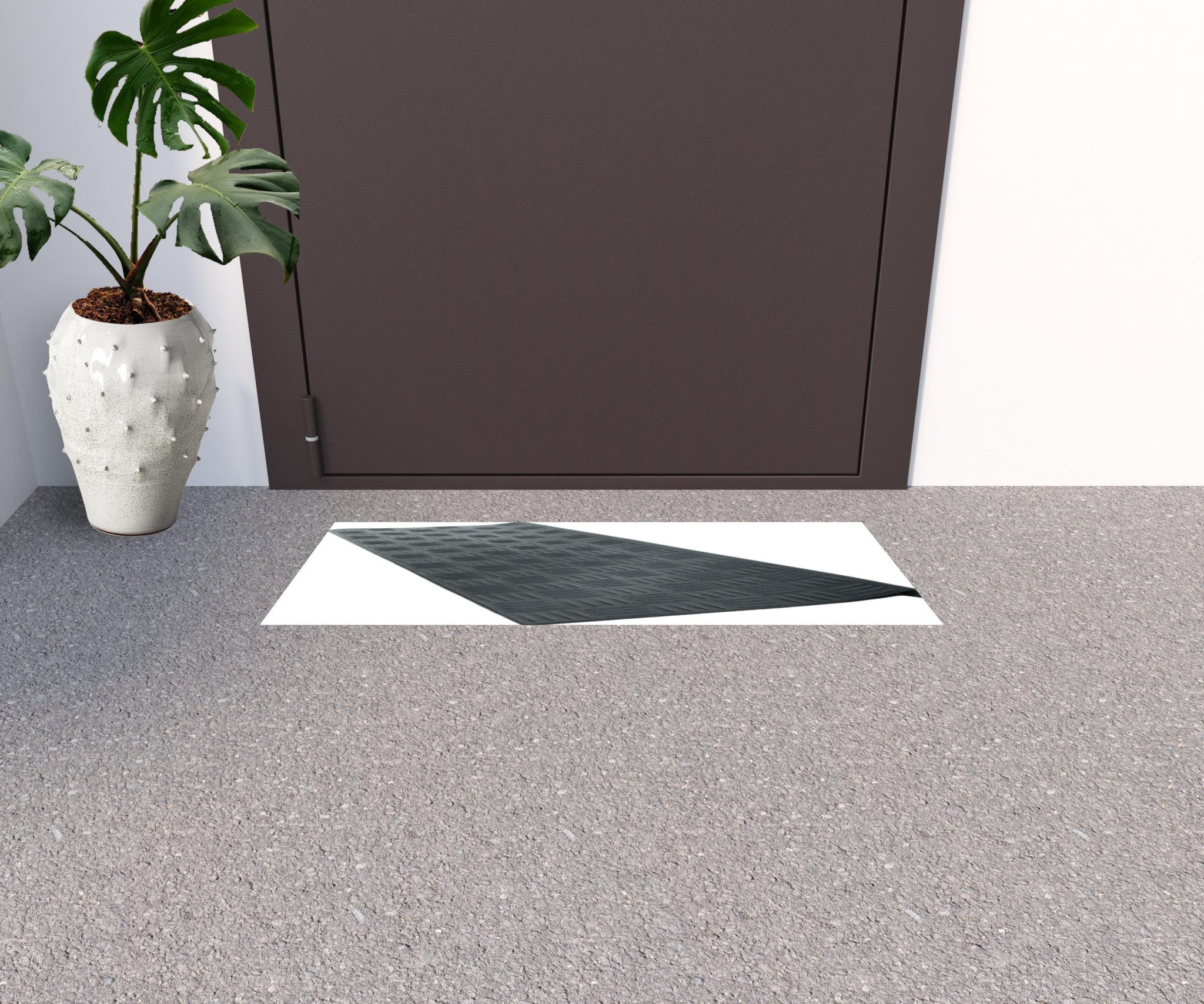 9" X 30" Black Rubber Outdoor Door Mat