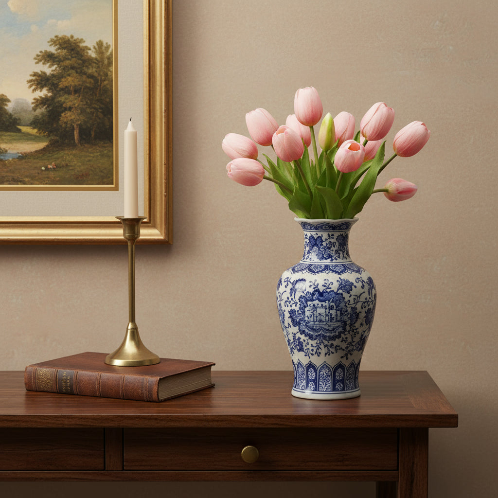 Set of two 11" Green Artificial Plant in a No