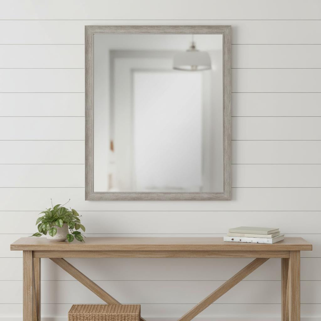 32" Silver Framed Accent Mirror