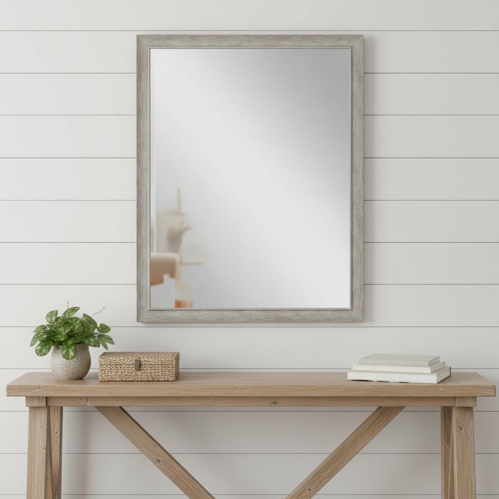 44" Silver Framed Accent Mirror