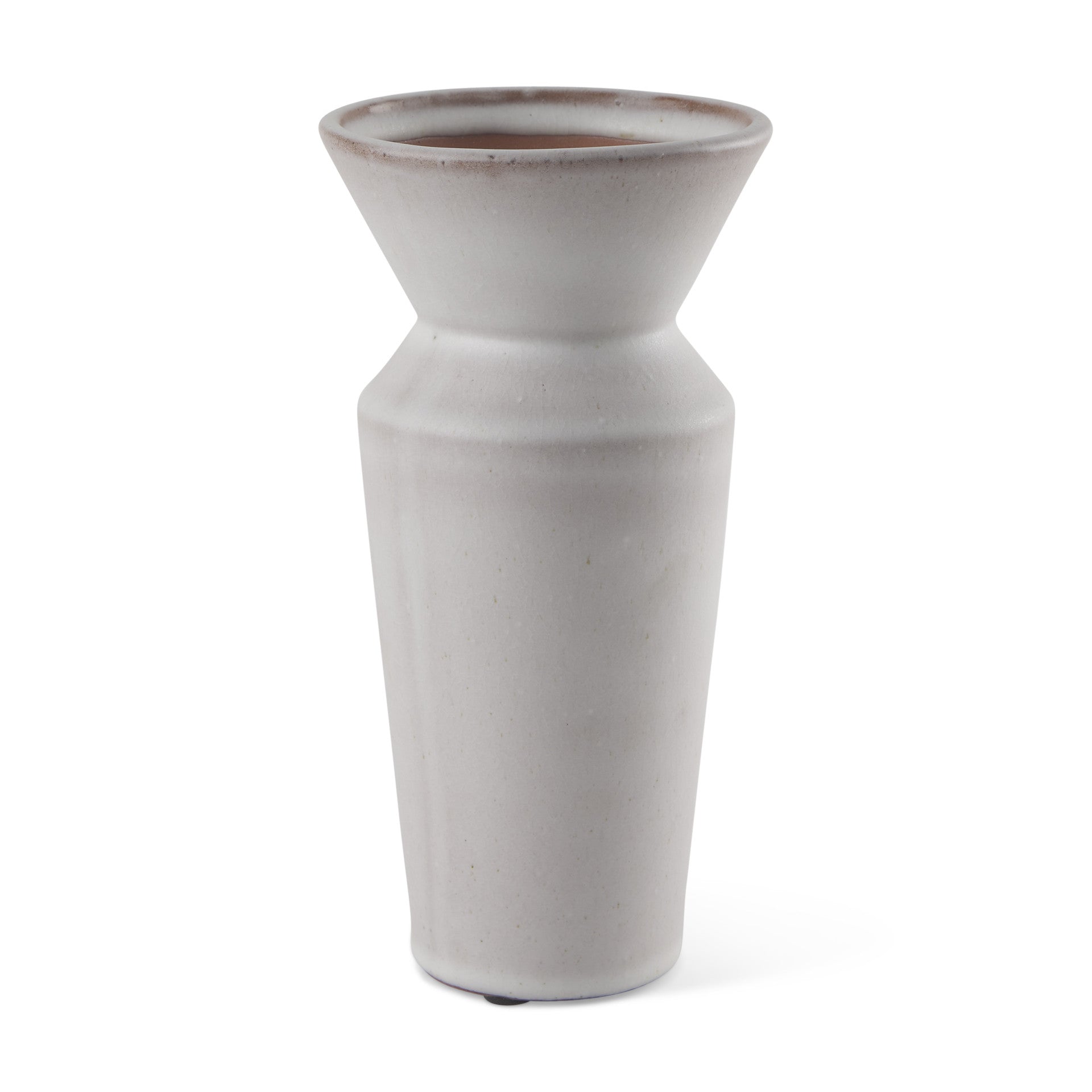 10" Cream Ceramic Table Vase