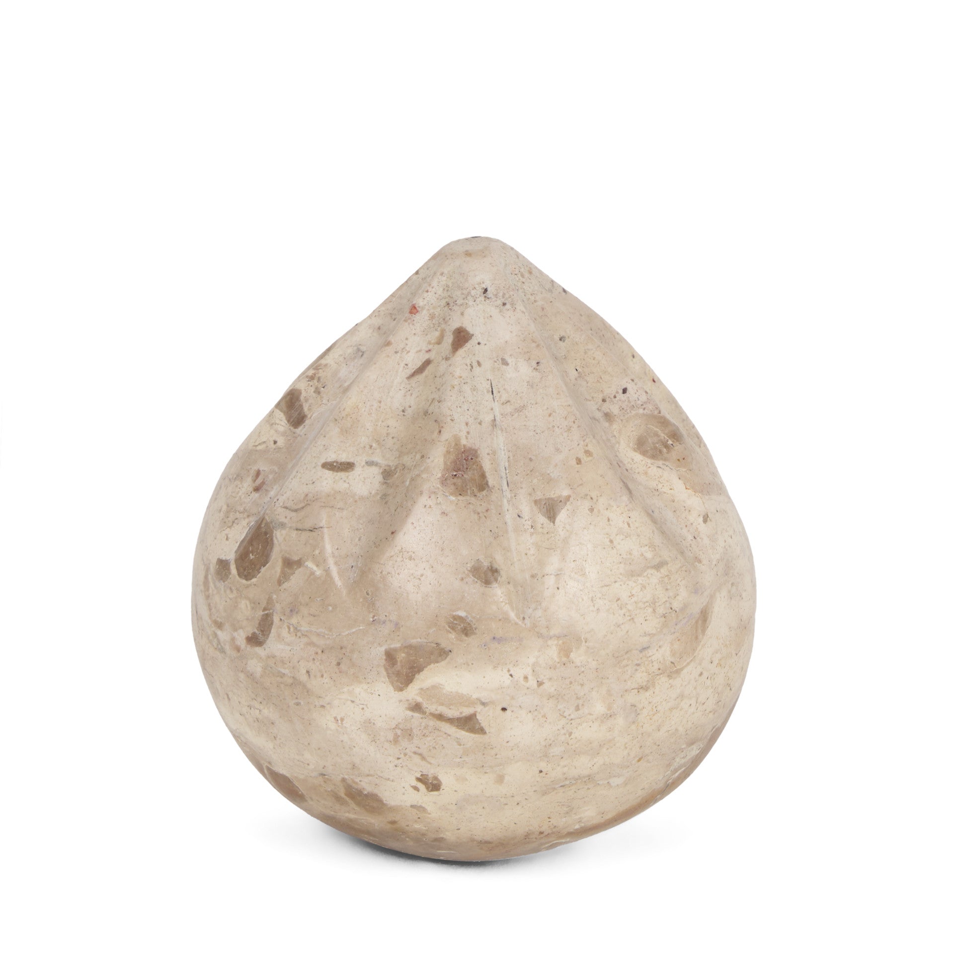 3" Beige Marble Decorative Pear