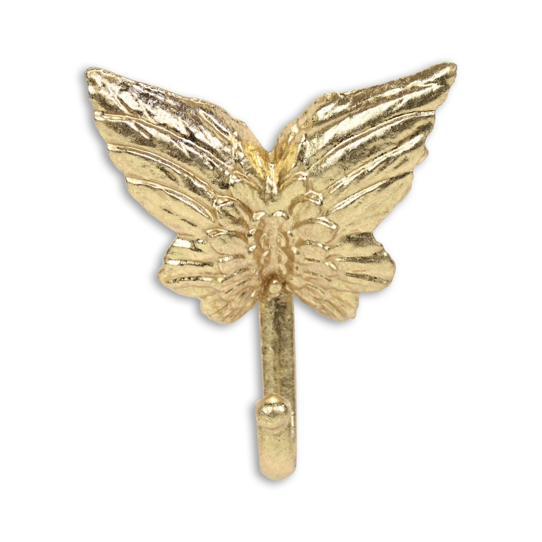 5" Gold Cast Iron Butterfly Wall Hook